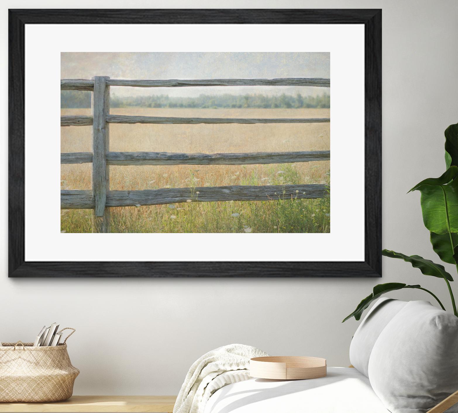 Edge of the Field by Elizabeth Urquhart on GIANT ART - grey landscape