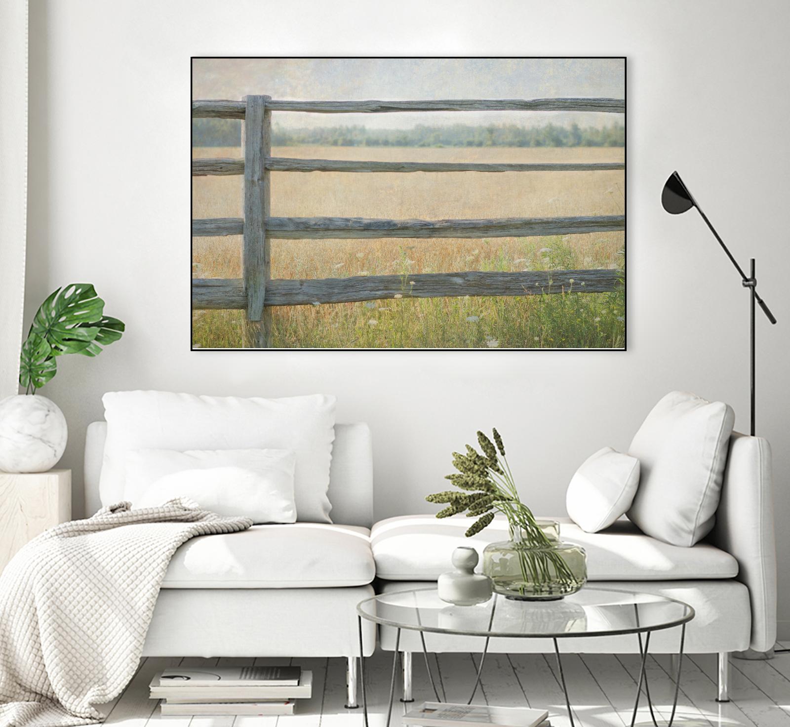 Edge of the Field by Elizabeth Urquhart on GIANT ART - grey landscape