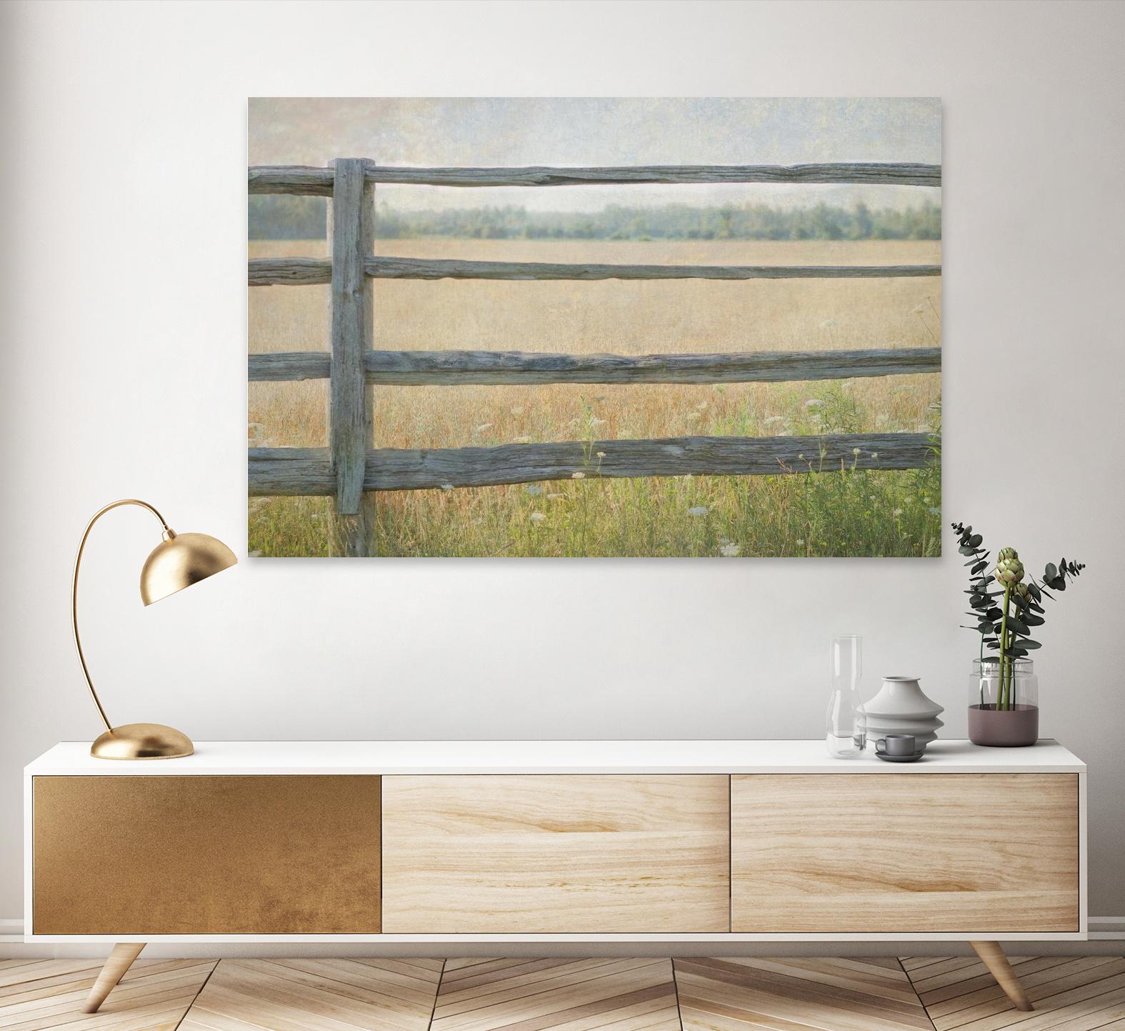 Edge of the Field by Elizabeth Urquhart on GIANT ART - grey landscape