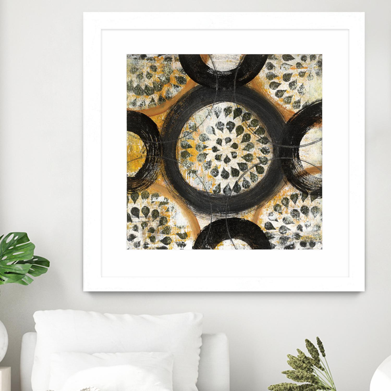 Inner Layer I by Cheryl Warrick on GIANT ART - yellow abstract