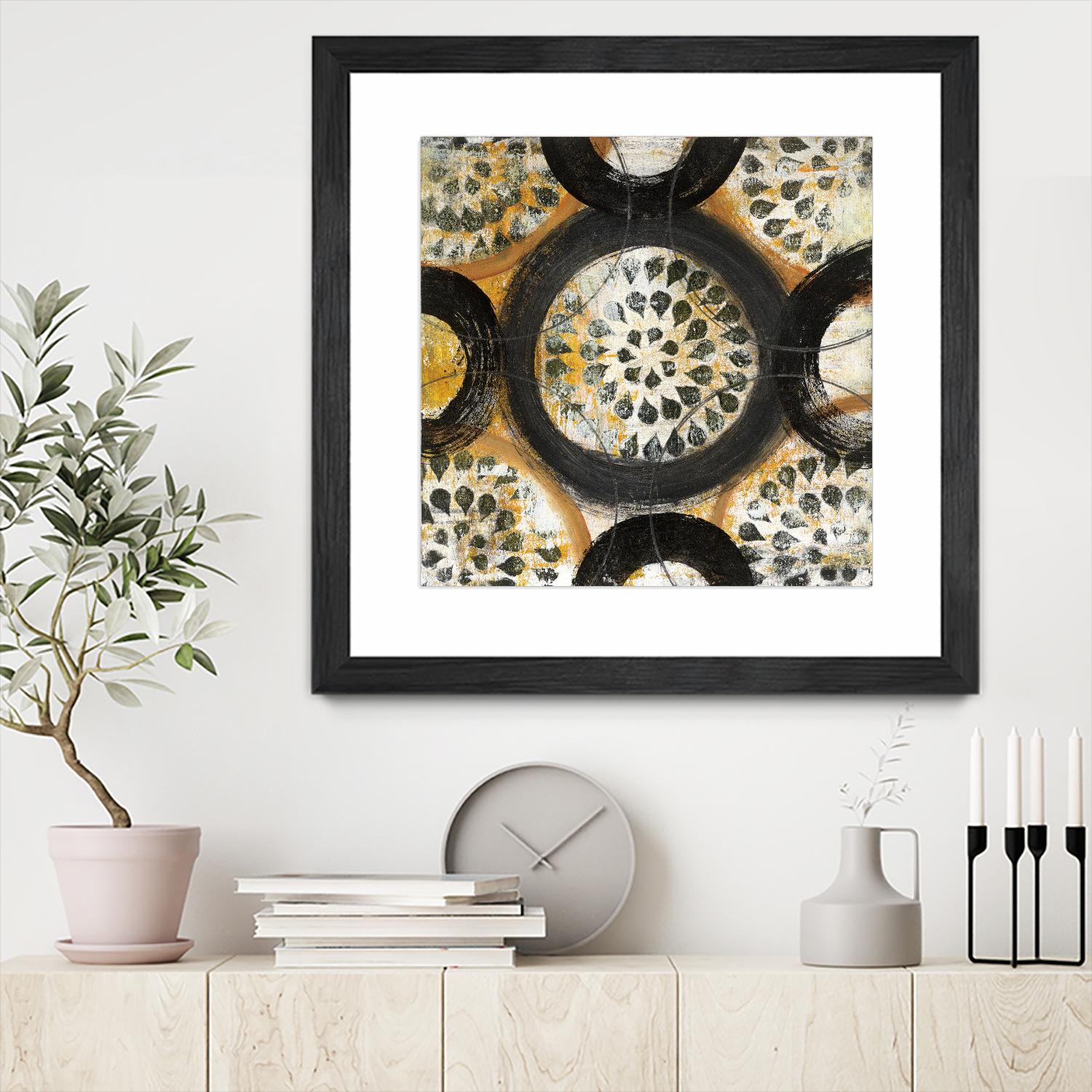Inner Layer I by Cheryl Warrick on GIANT ART - yellow abstract