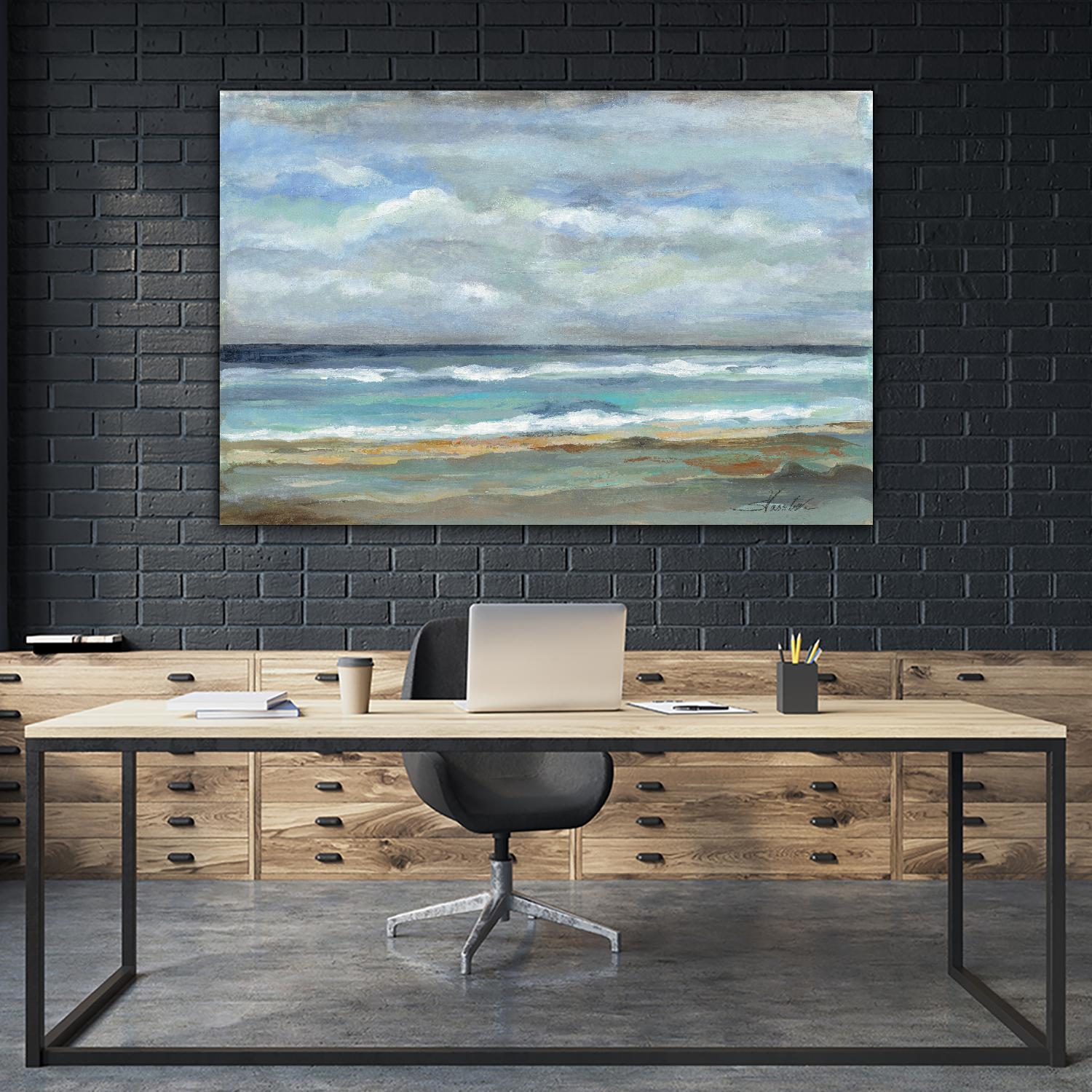 Seashore by Silvia Vassileva on GIANT ART - beige sea scene