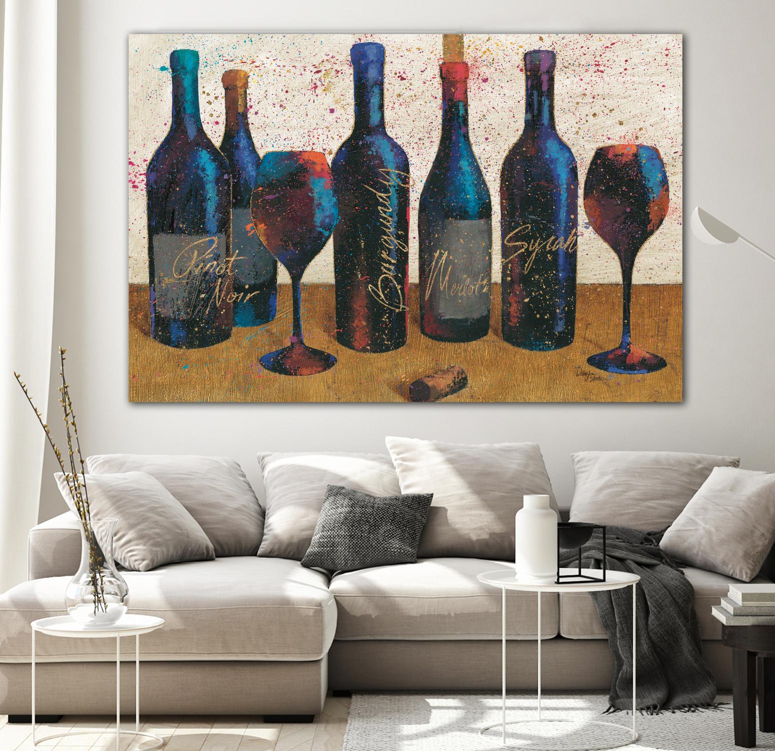 Wine Splash Light I by Wellington Studio on GIANT ART - blue fruit-food-drink