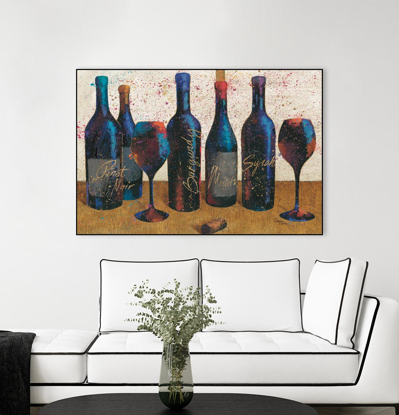 Wine Splash Light I by Wellington Studio on GIANT ART - blue fruit-food-drink