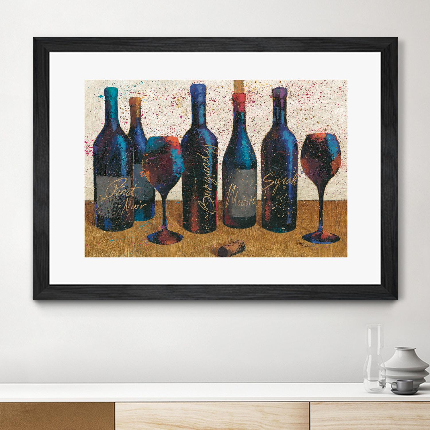 Wine Splash Light I by Wellington Studio on GIANT ART - blue fruit-food-drink