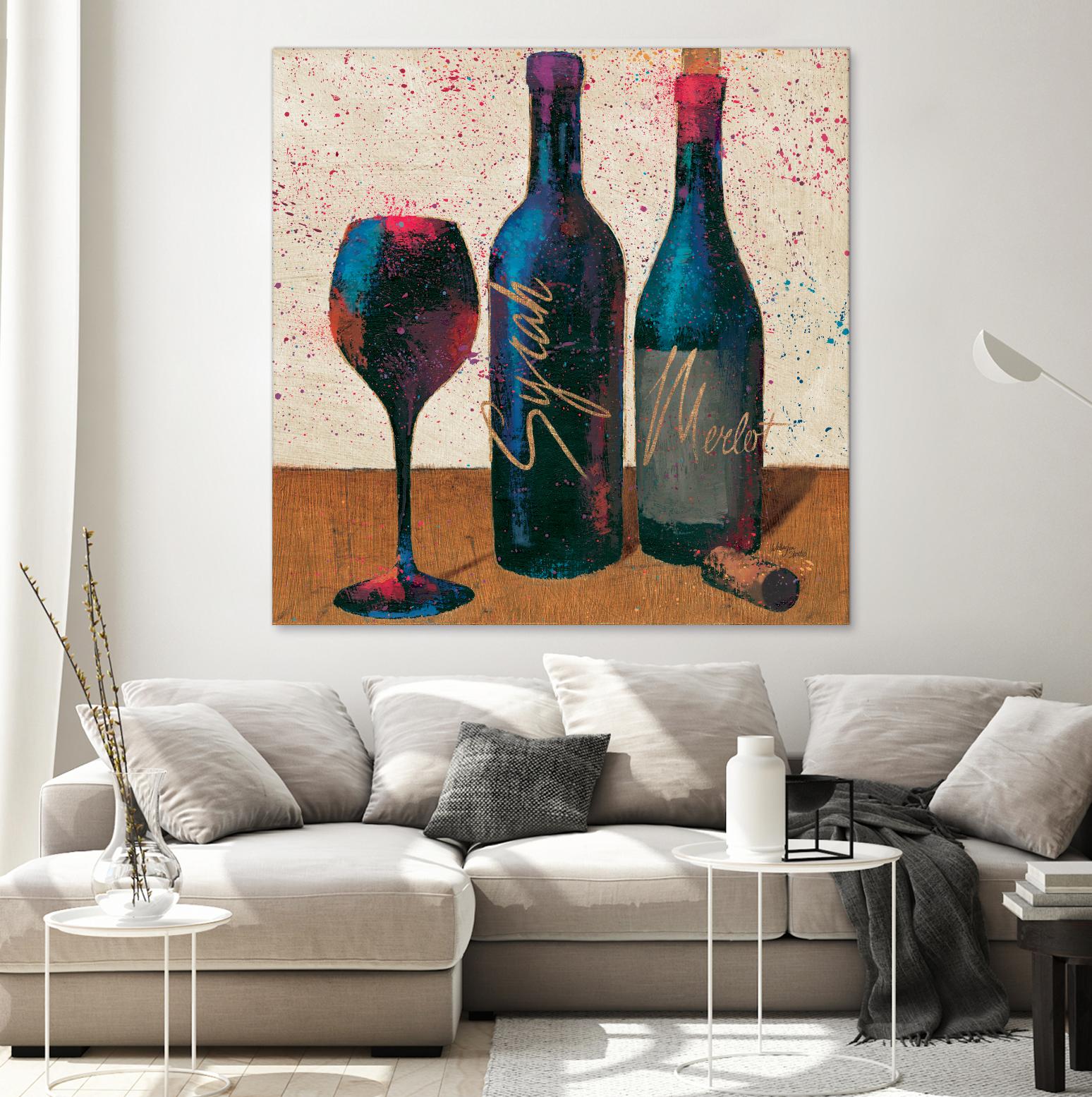 Wine Splash Light II by Wellington Studio on GIANT ART - blue fruit-food-drink