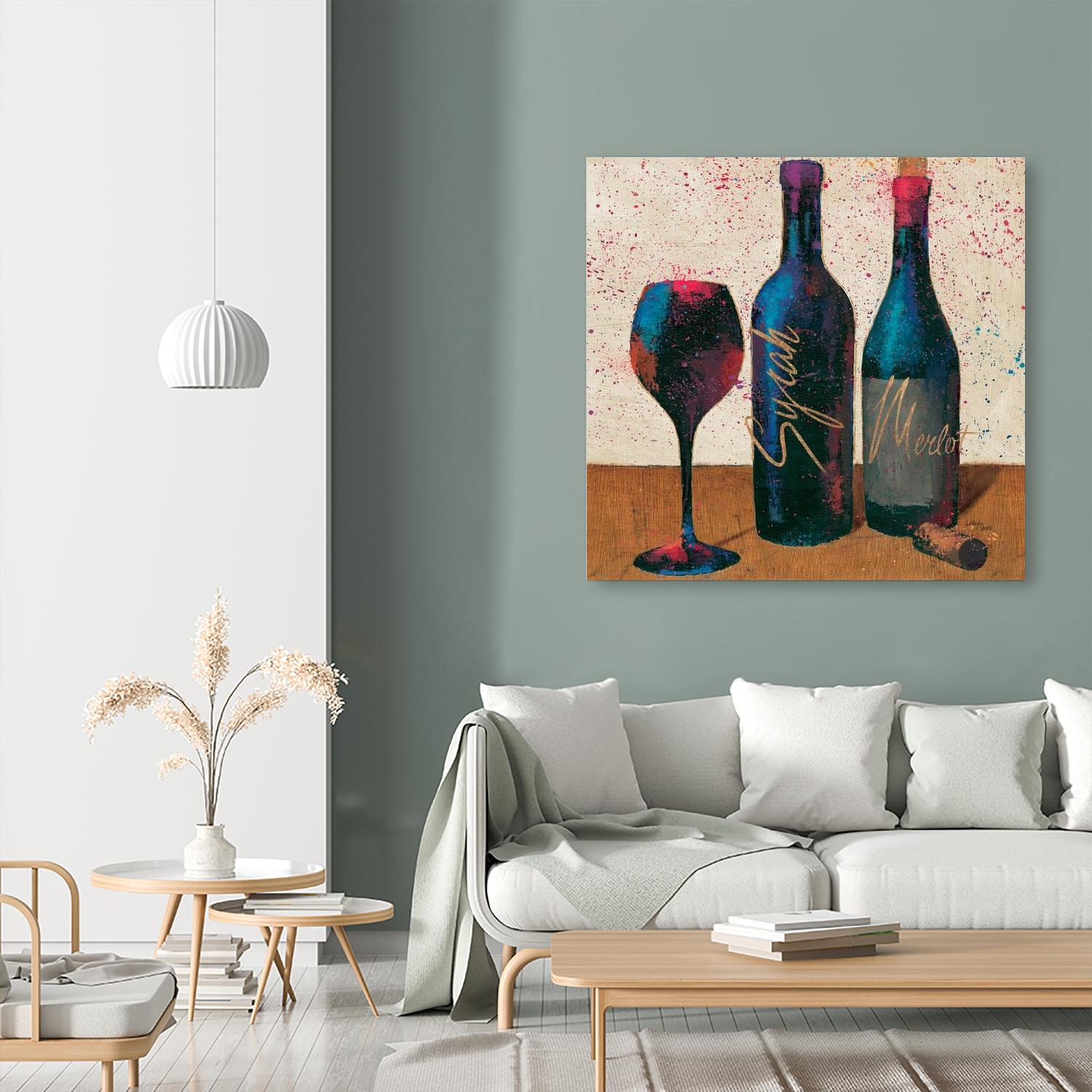 Wine Splash Light II by Wellington Studio on GIANT ART - blue fruit-food-drink