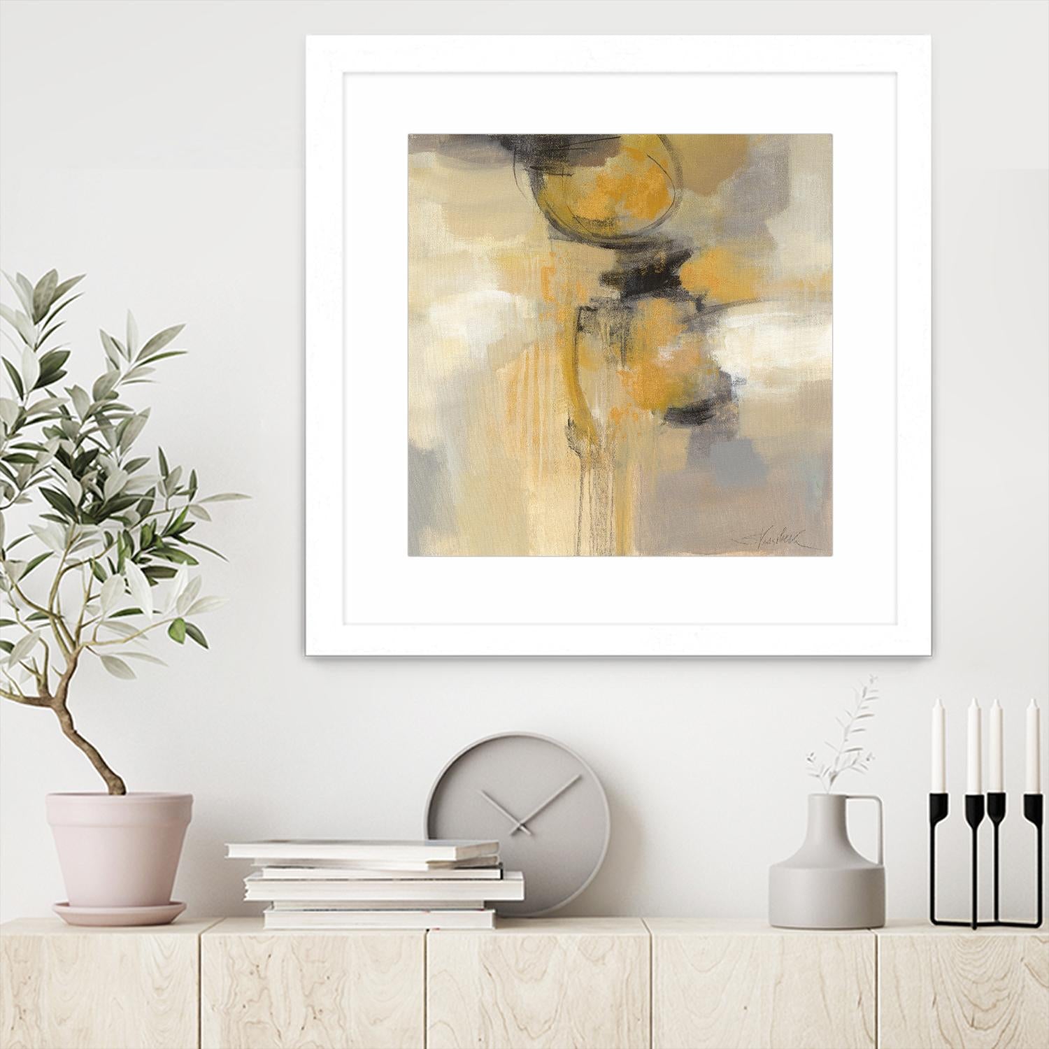 Solar Path I by Silvia Vassileva on GIANT ART - beige abstract
