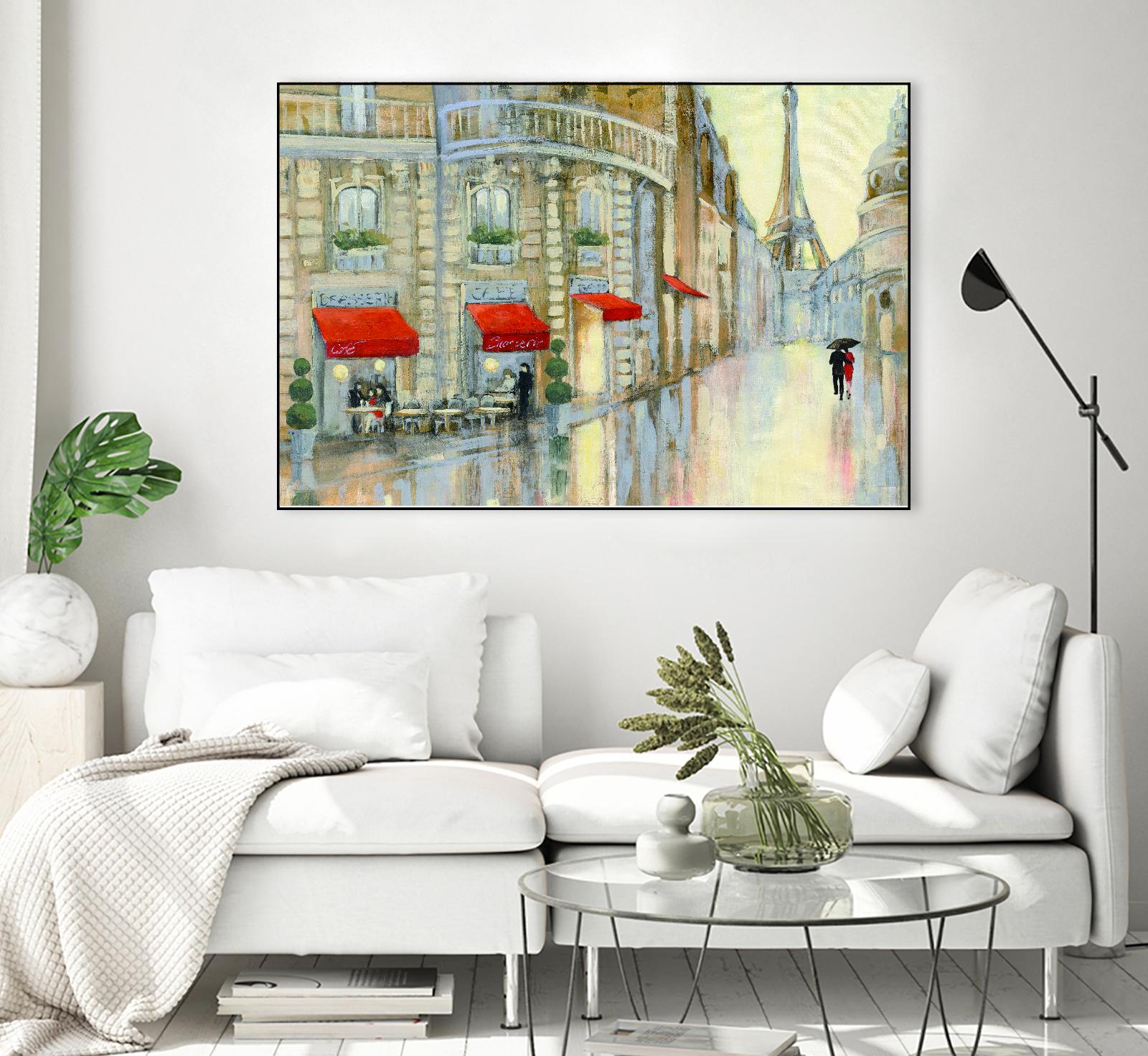 Touring Paris Couple by Julia Purinton on GIANT ART - beige everyday life