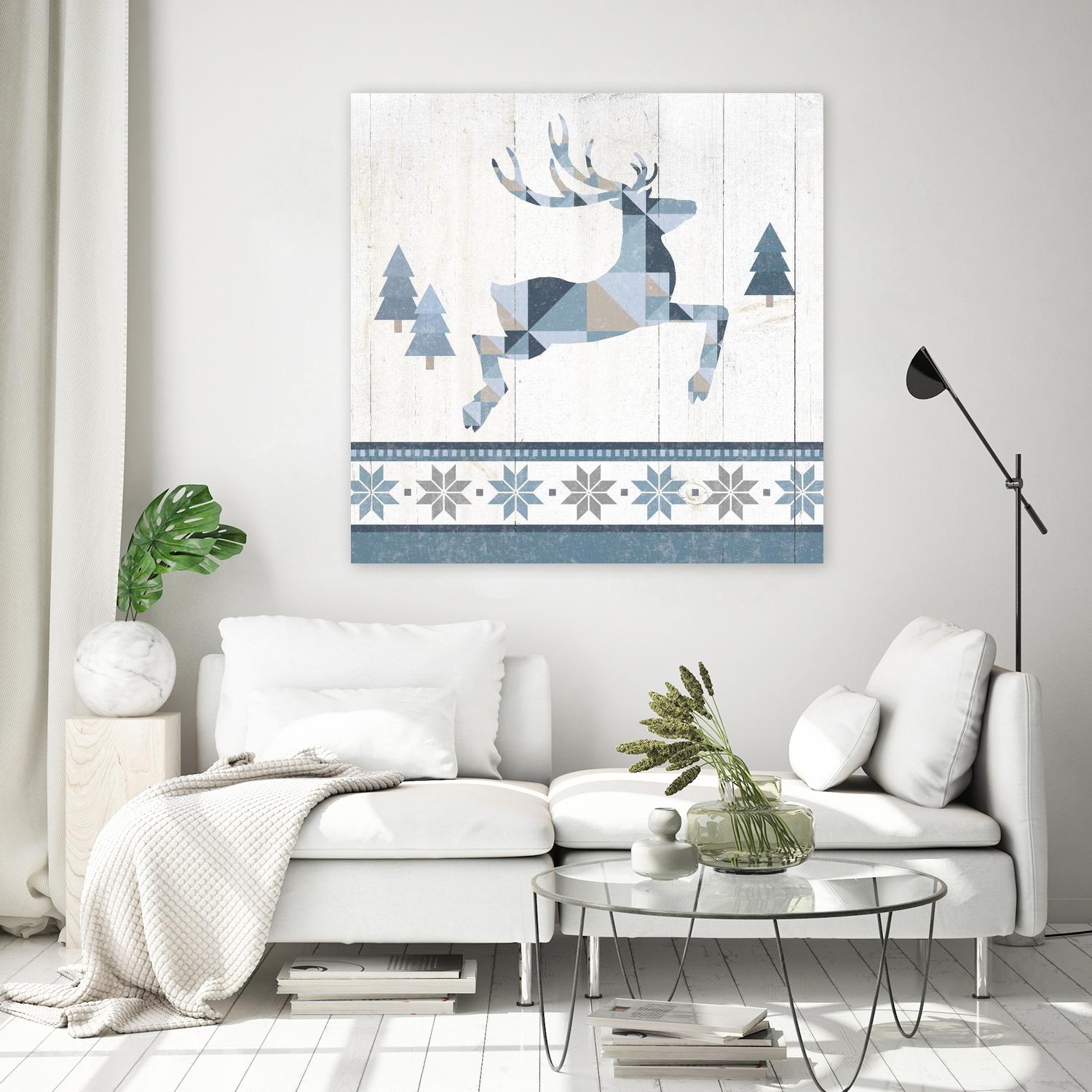 Nordic Geo Lodge Deer III by Portfolio on GIANT ART - white country look