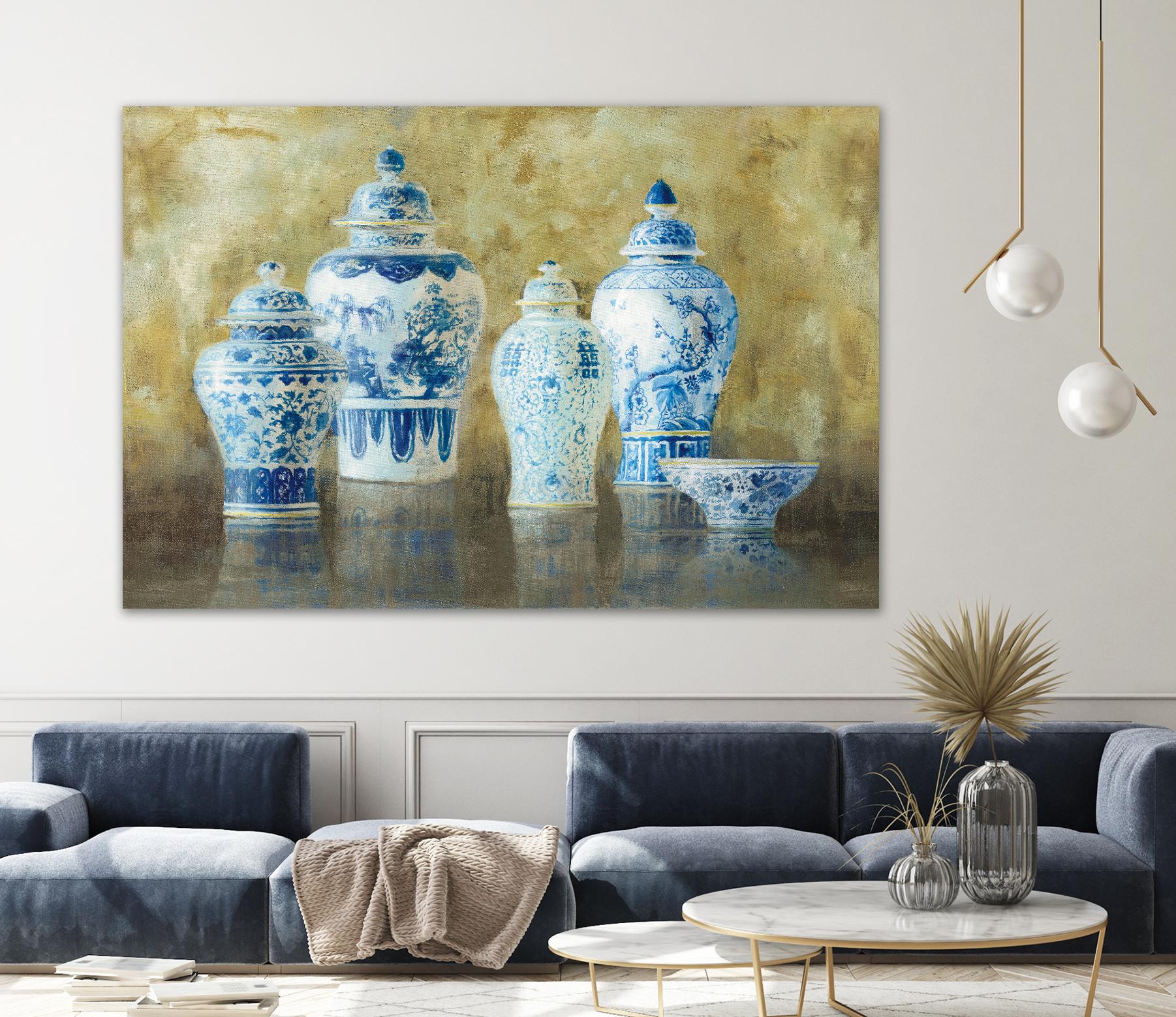 Ginger Jar Still Life 2 by Danhui Nai on GIANT ART - blue pot - dish