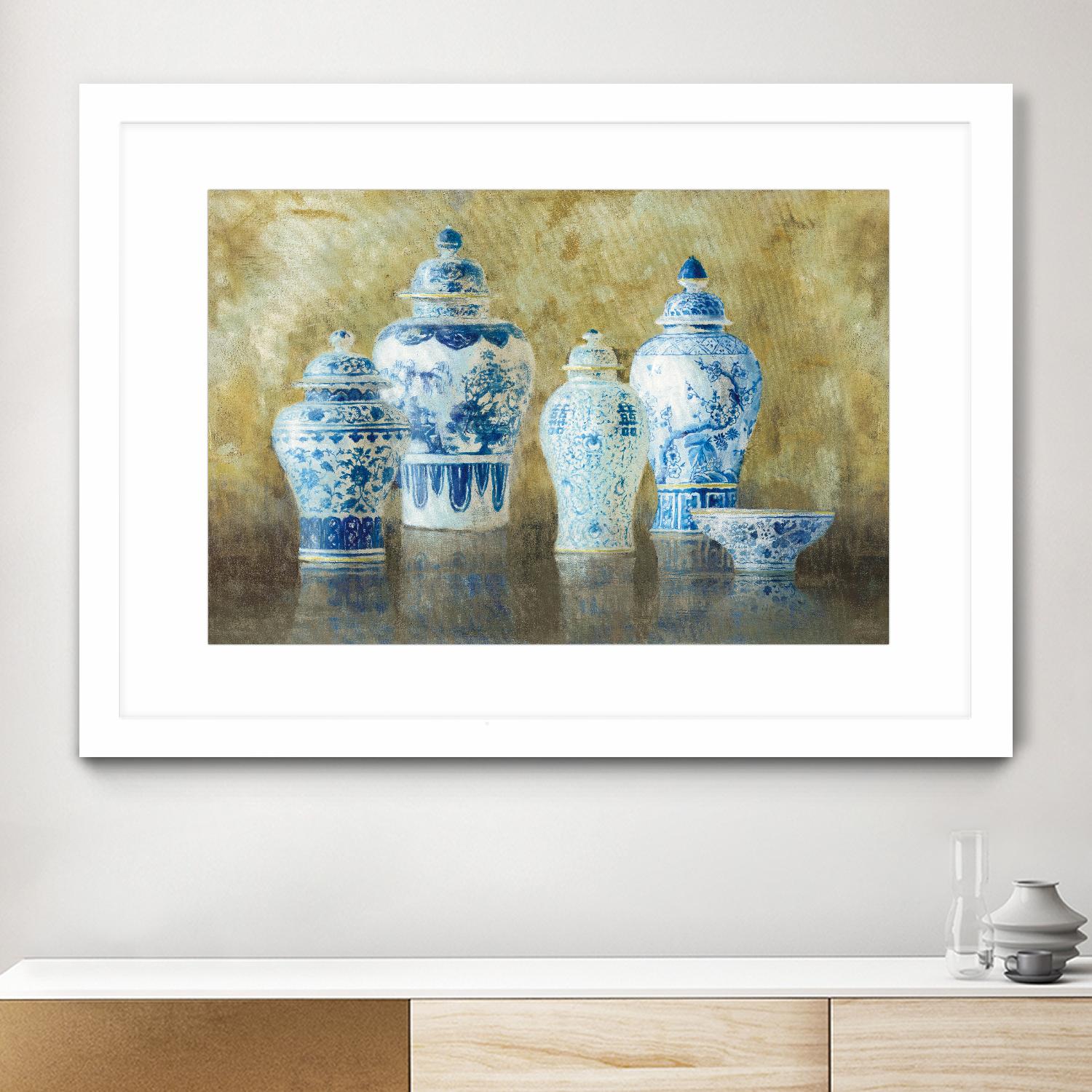 Ginger Jar Still Life 2 by Danhui Nai on GIANT ART - blue pot - dish