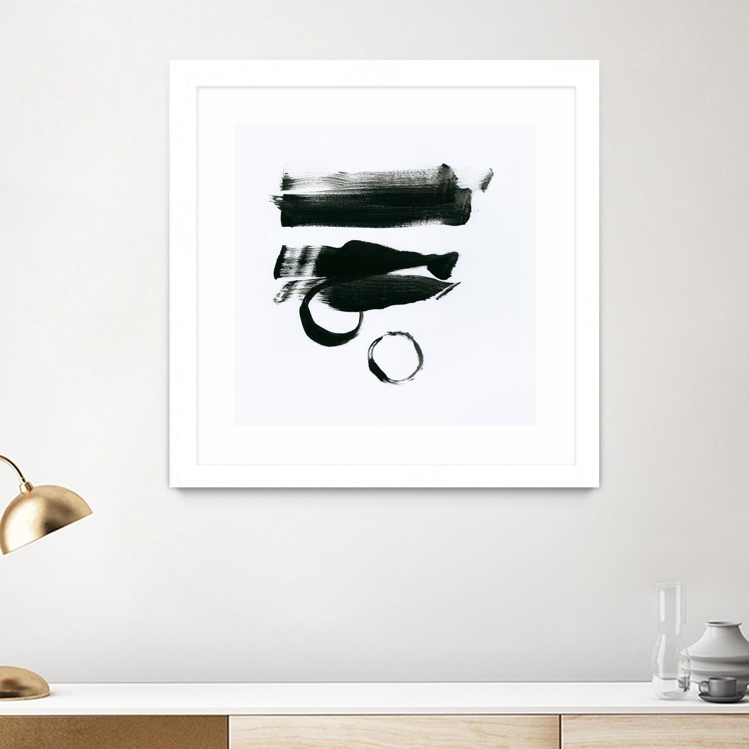 Gold and Black Elements 16 by Mike Schick on GIANT ART - black abstract