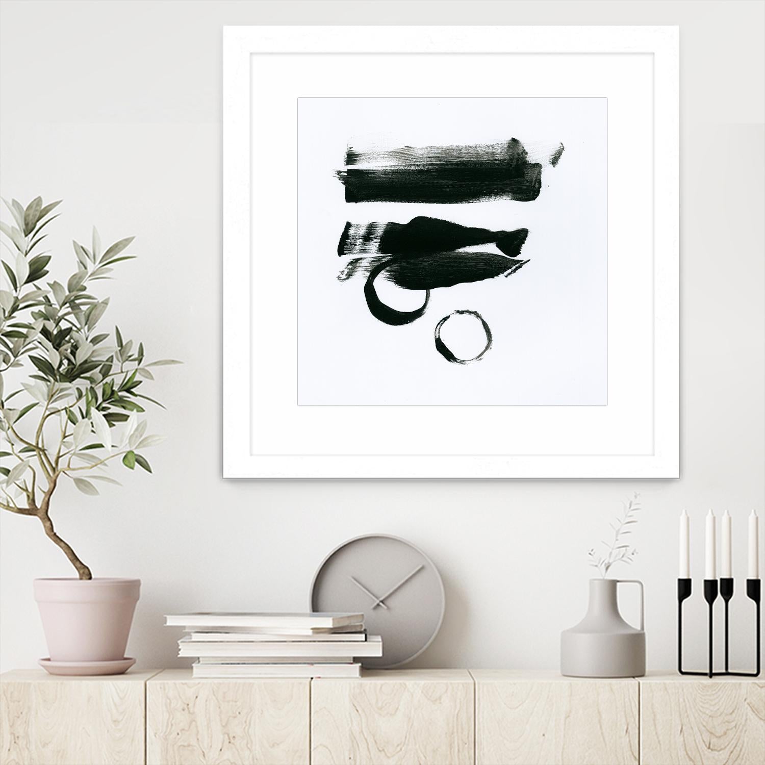 Gold and Black Elements 16 by Mike Schick on GIANT ART - black abstract