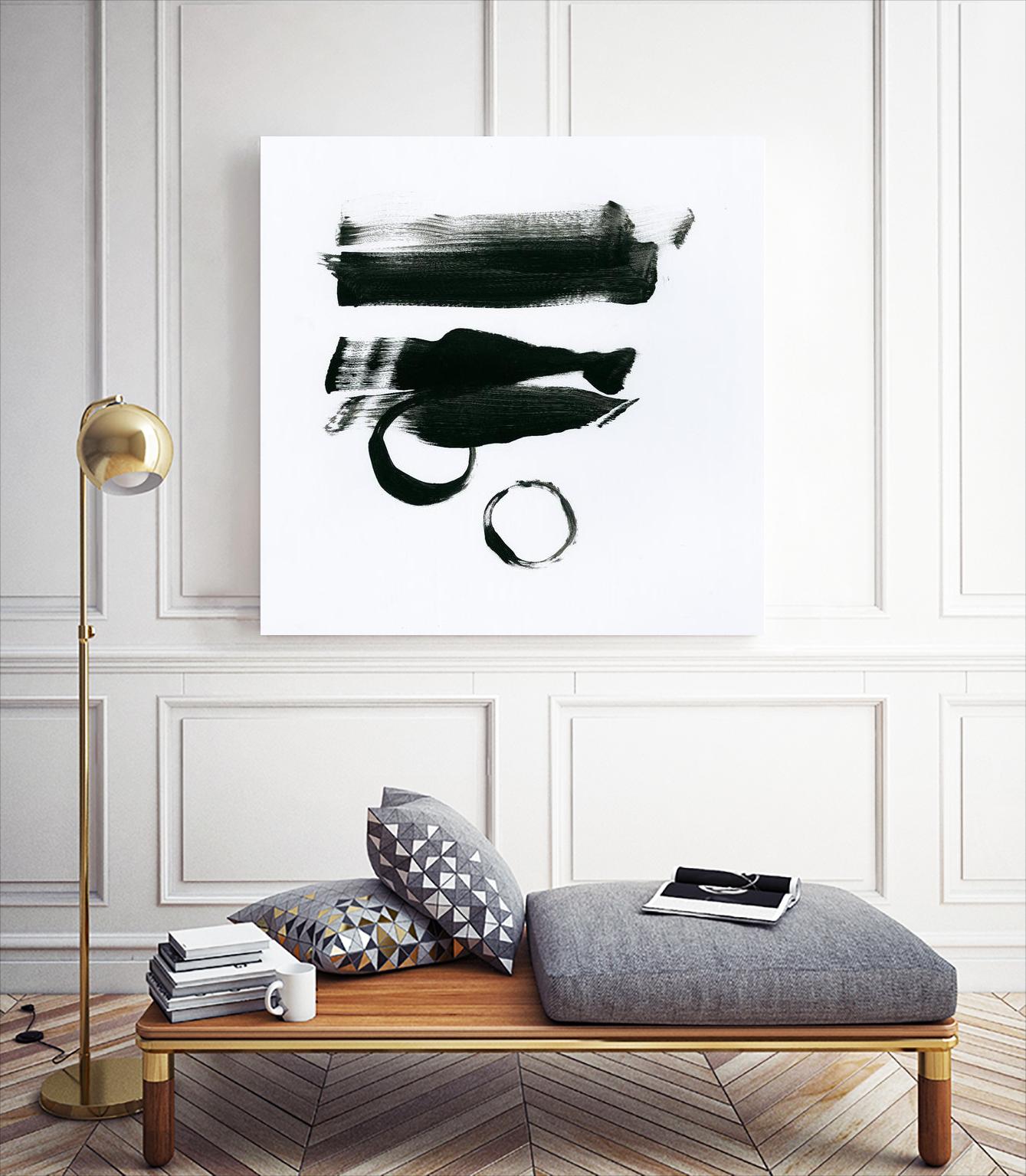 Gold and Black Elements 16 by Mike Schick on GIANT ART - black abstract