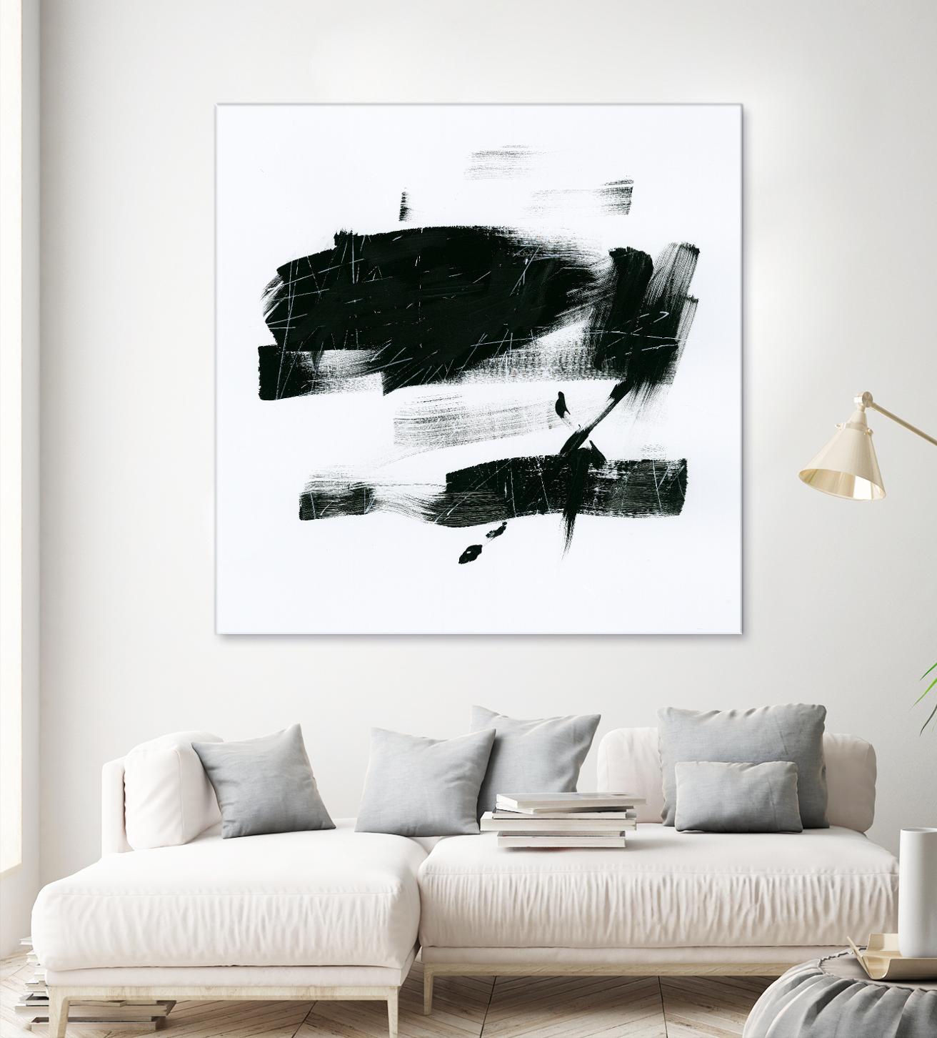 Gold and Black Elements 20 by Mike Schick on GIANT ART - black abstract