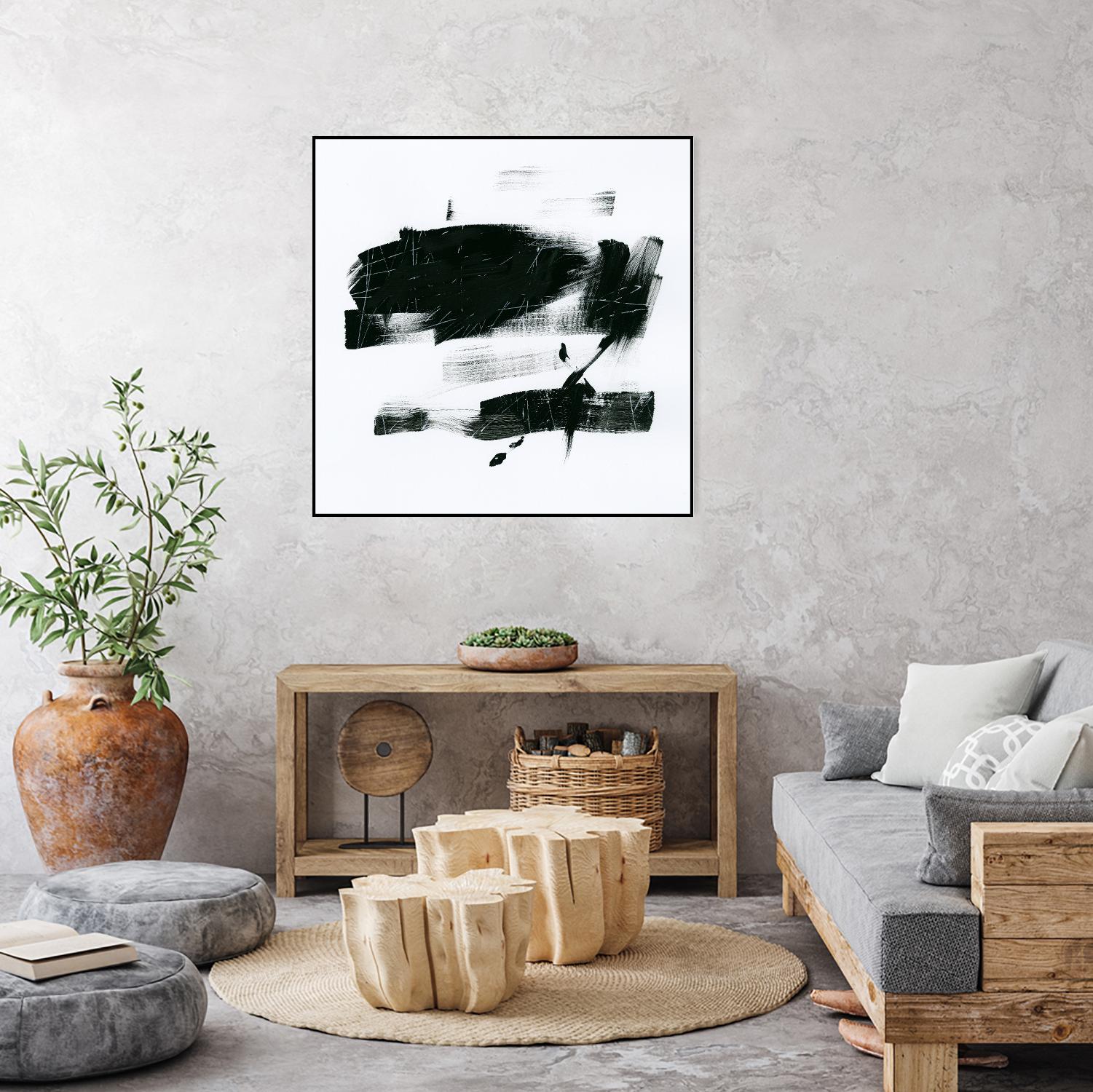 Gold and Black Elements 20 by Mike Schick on GIANT ART - black abstract