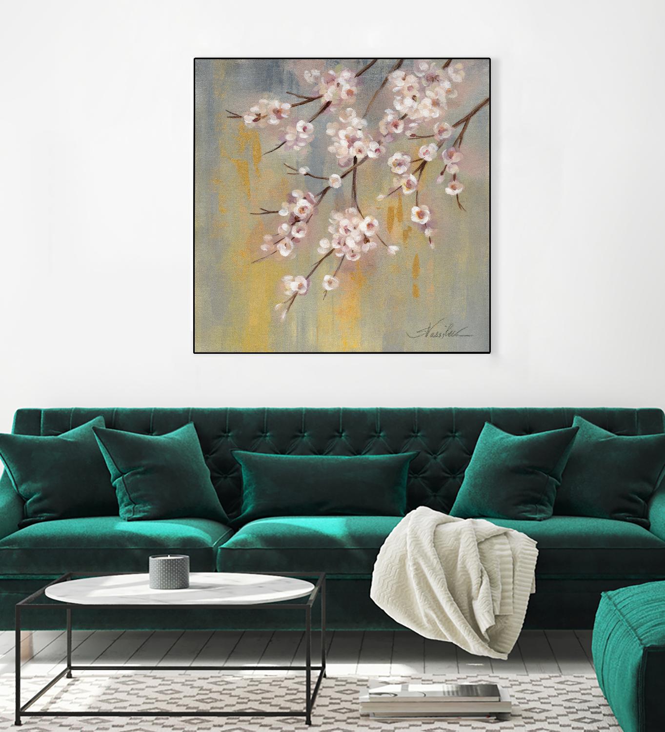 Cherry Cloud I by Silvia Vassileva on GIANT ART - yellow floral