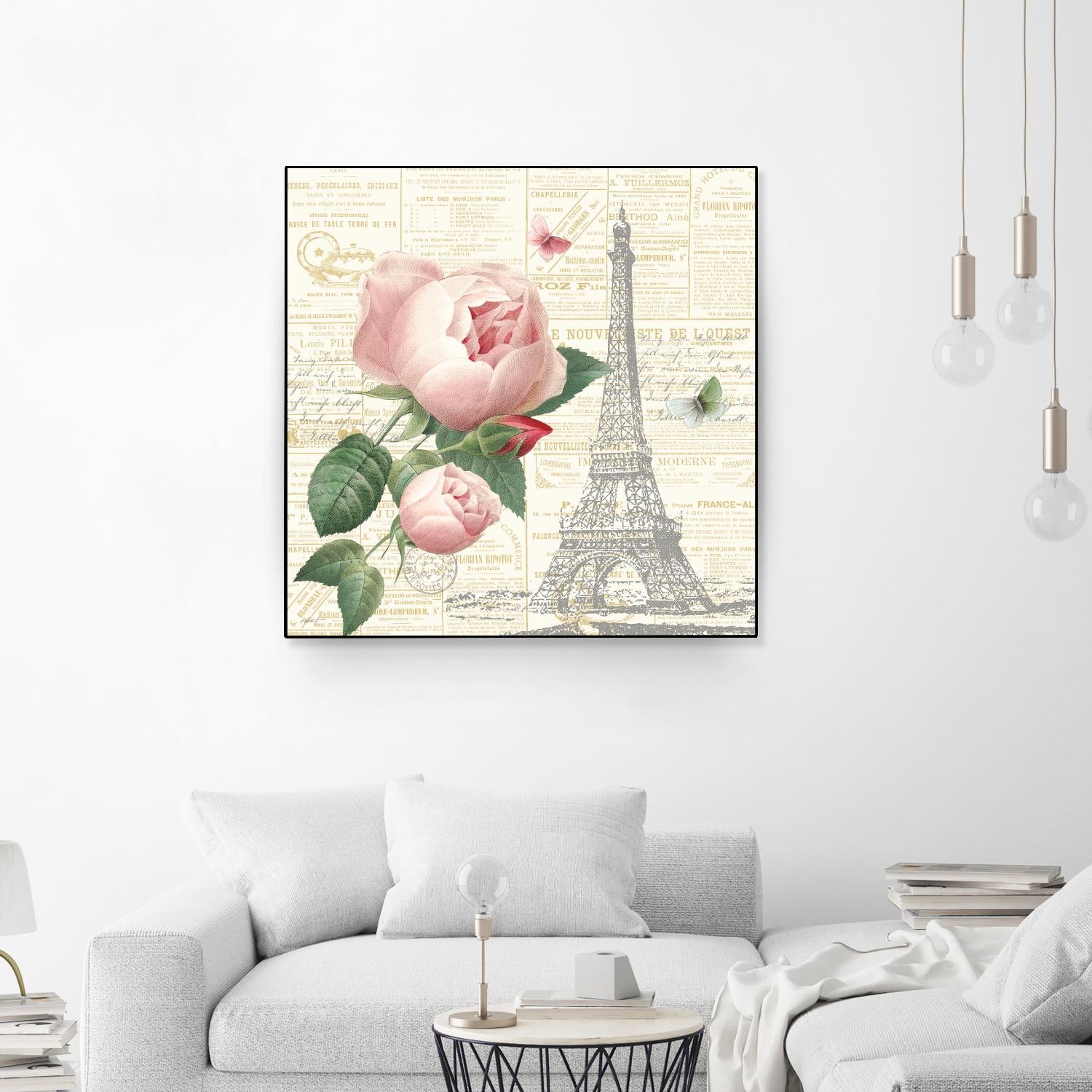 Roses in Paris IV by Katie Pertiet on GIANT ART - beige floral