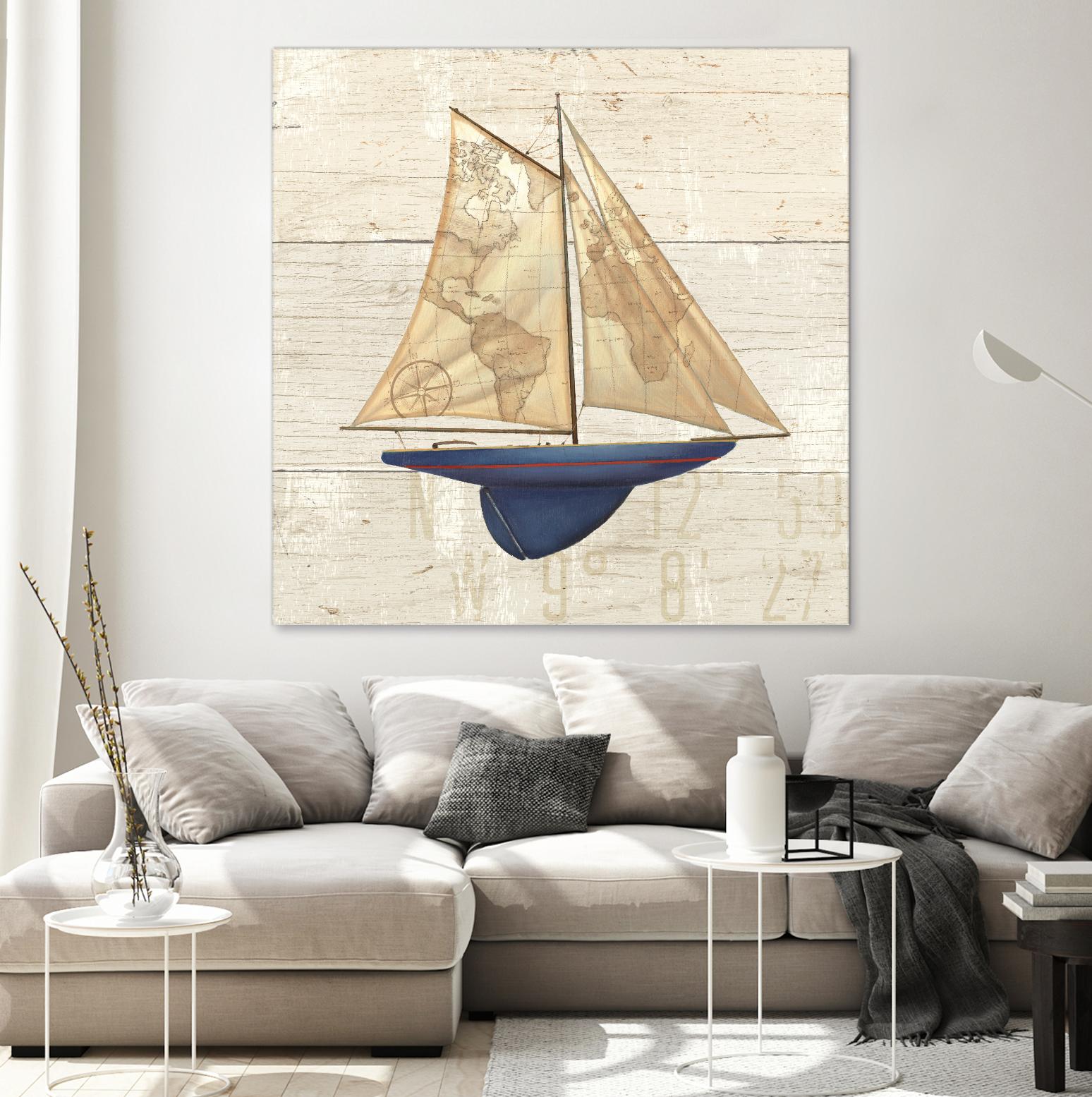 Nautique I by James Wiens on GIANT ART - beige nautical
