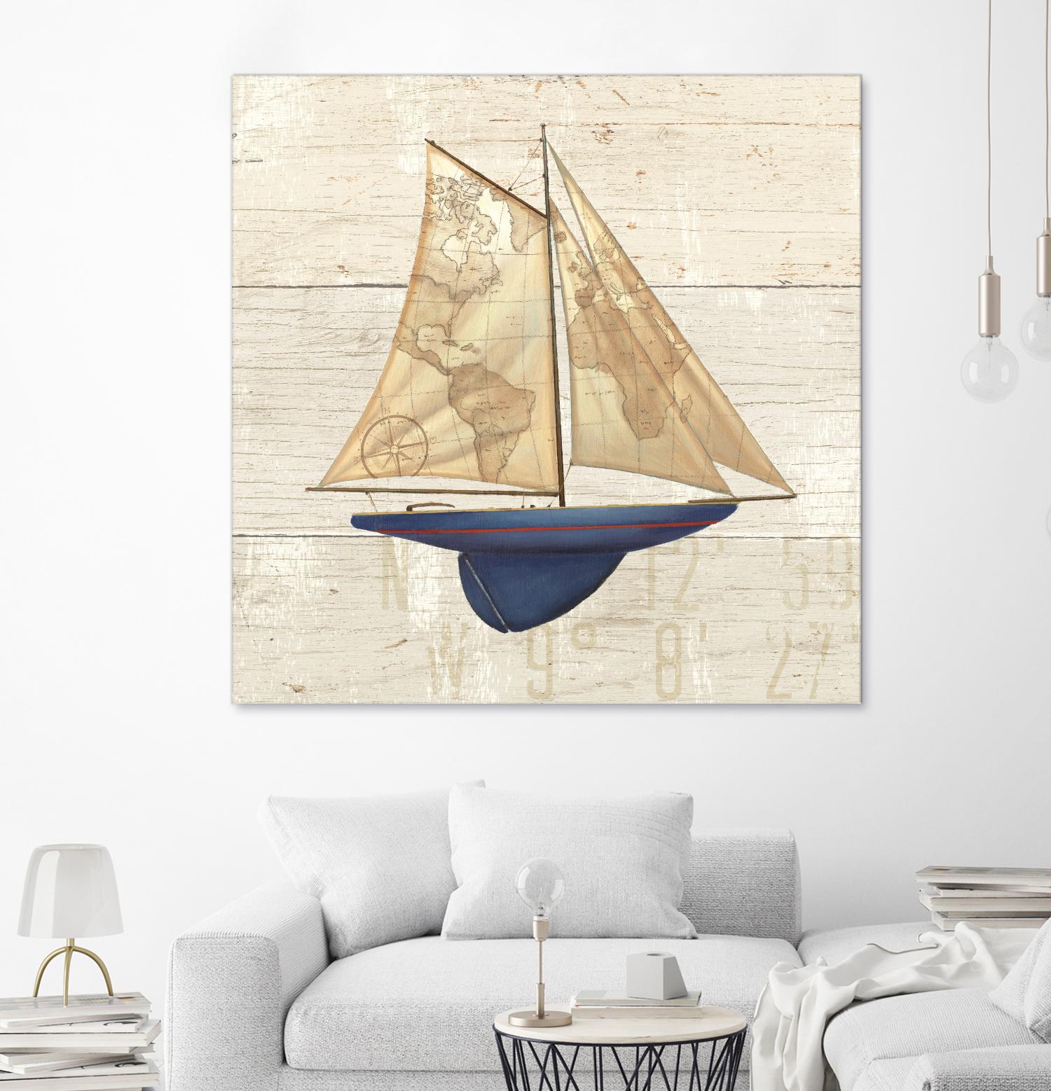 Nautique I by James Wiens on GIANT ART - beige nautical