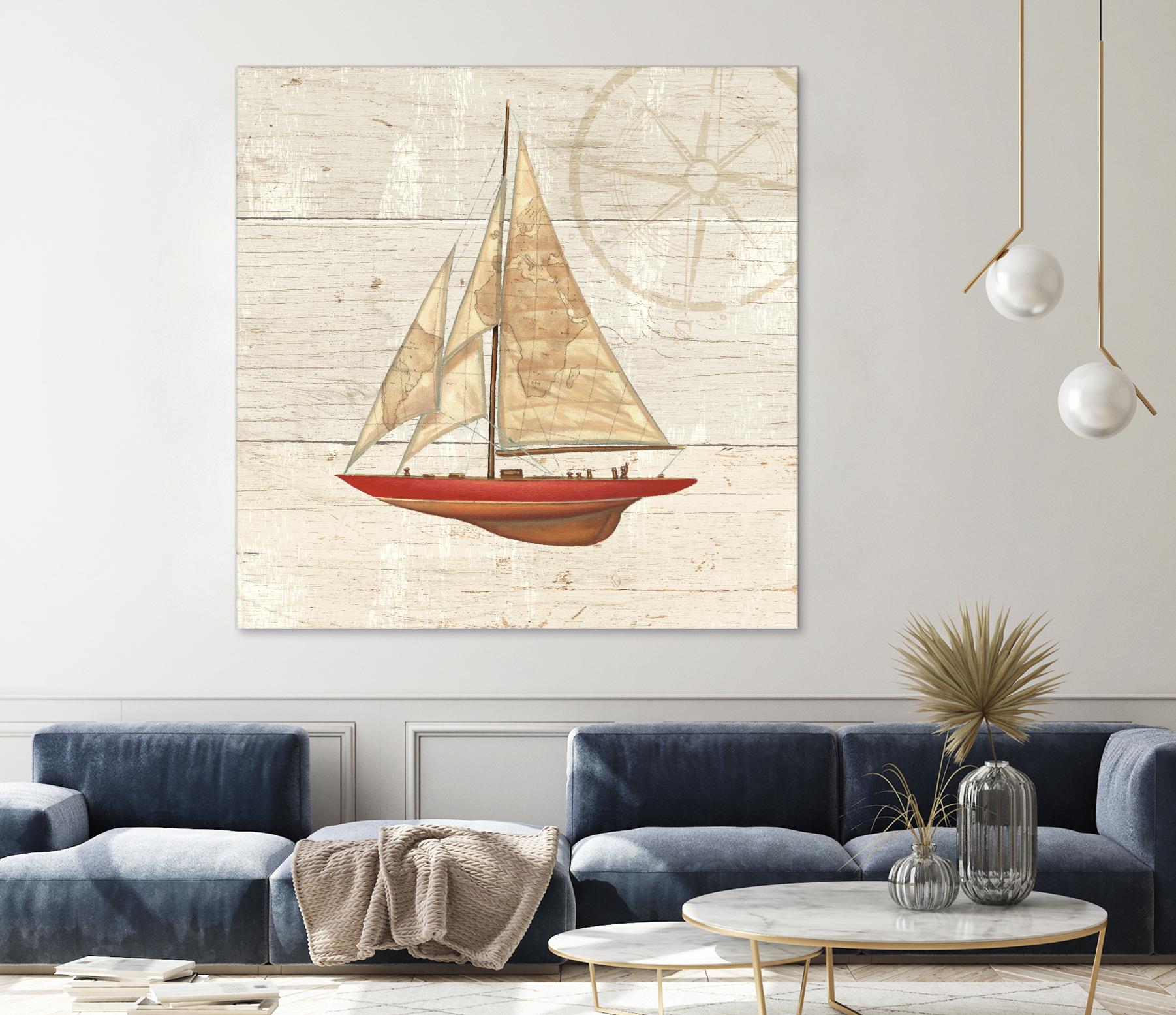 Nautique II by James Wiens on GIANT ART - beige nautical