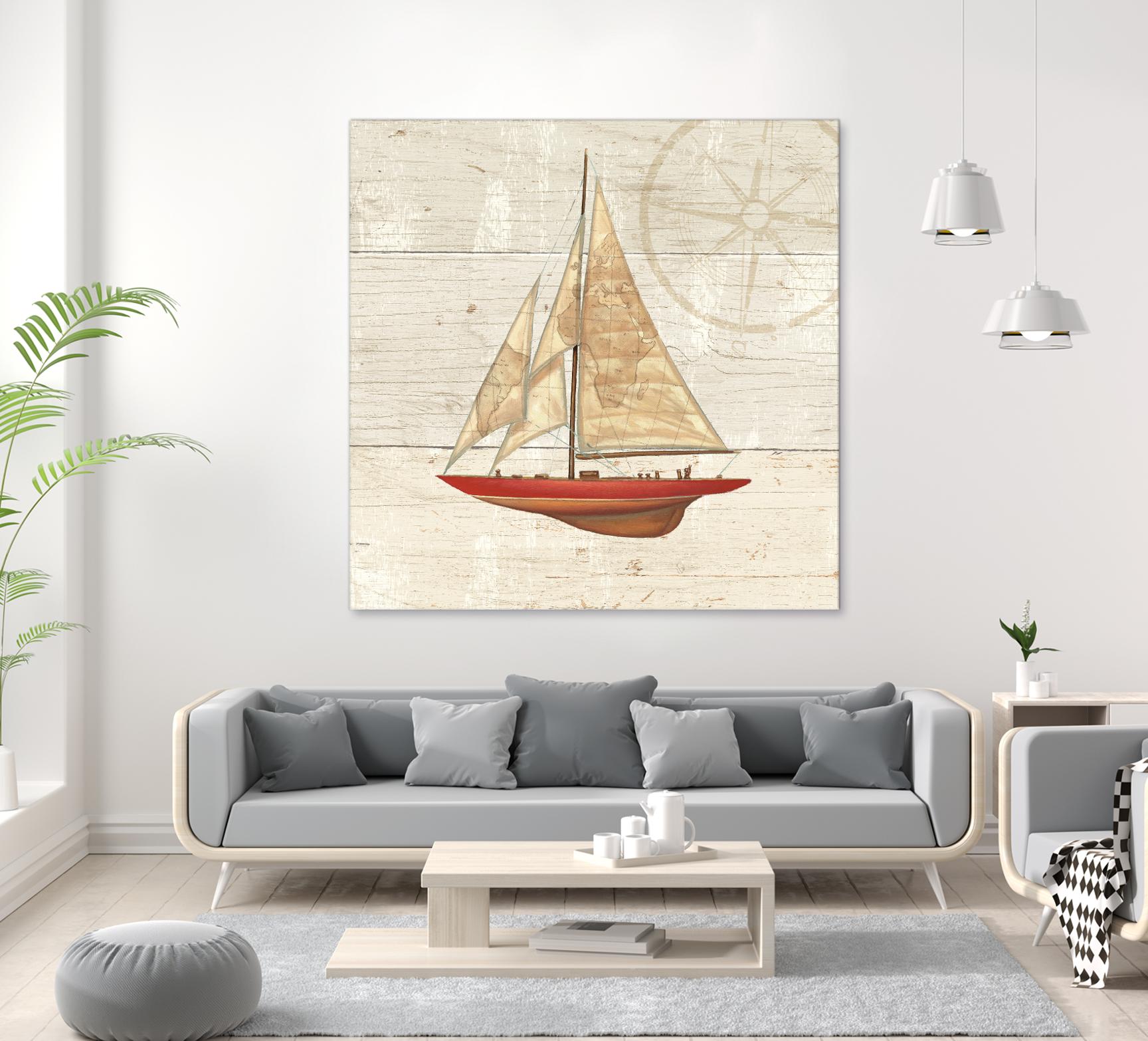 Nautique II by James Wiens on GIANT ART - beige nautical