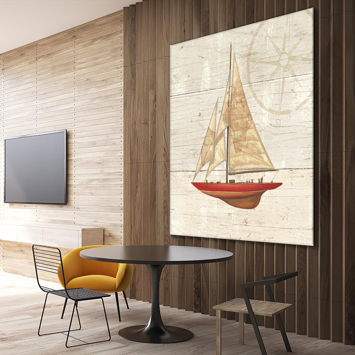 Nautique II by James Wiens on GIANT ART - beige nautical