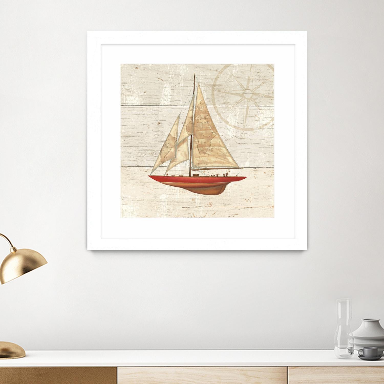 Nautique II by James Wiens on GIANT ART - beige nautical