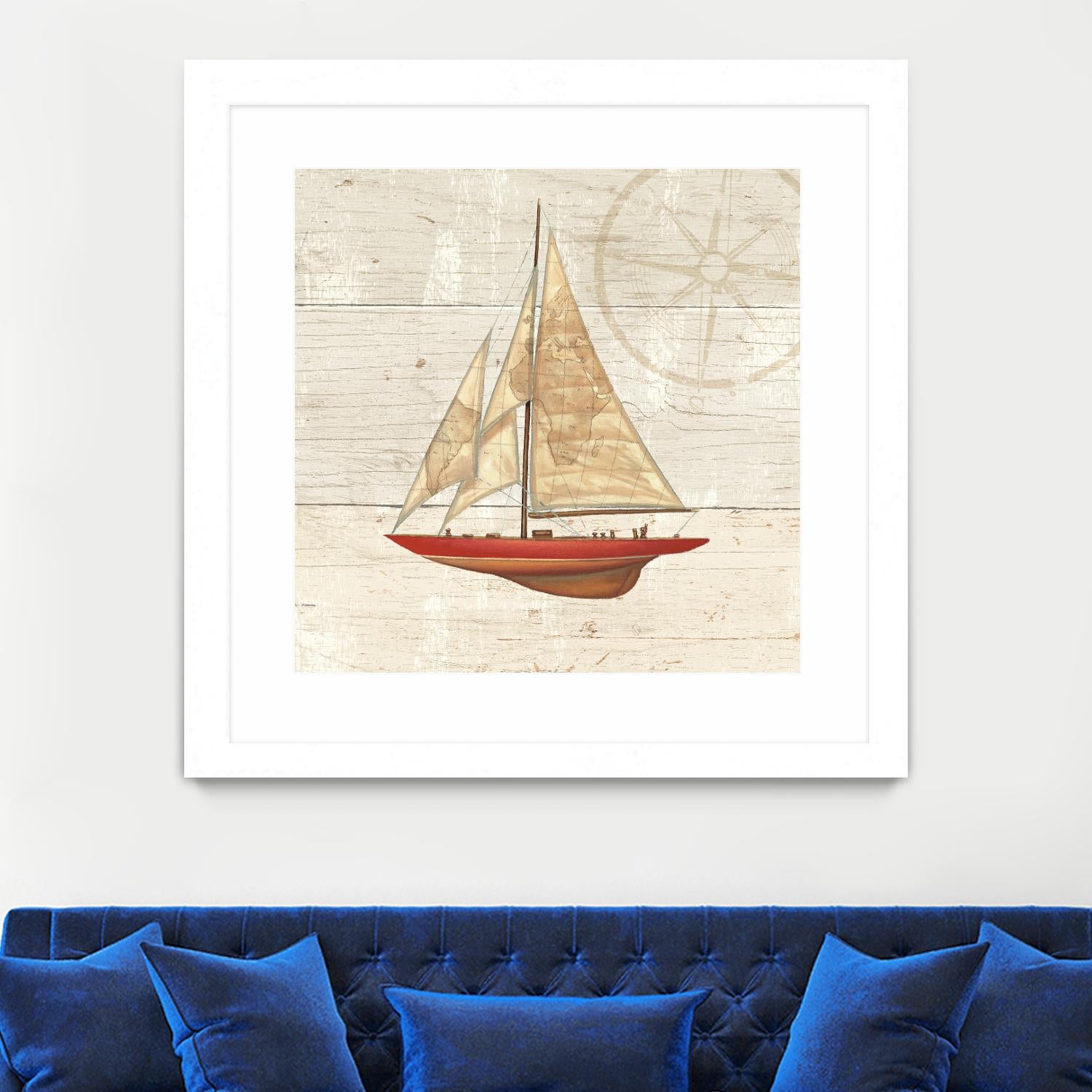 Nautique II by James Wiens on GIANT ART - beige nautical