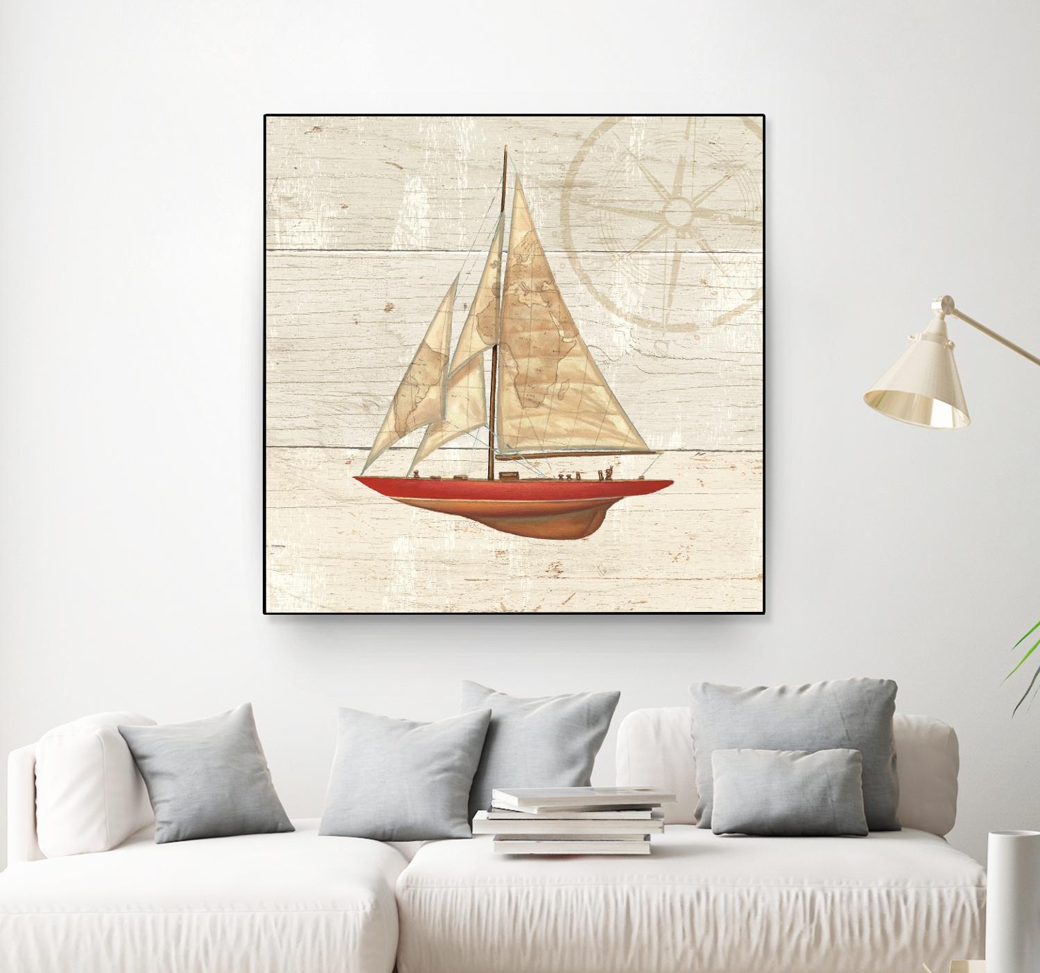 Nautique II by James Wiens on GIANT ART - beige nautical