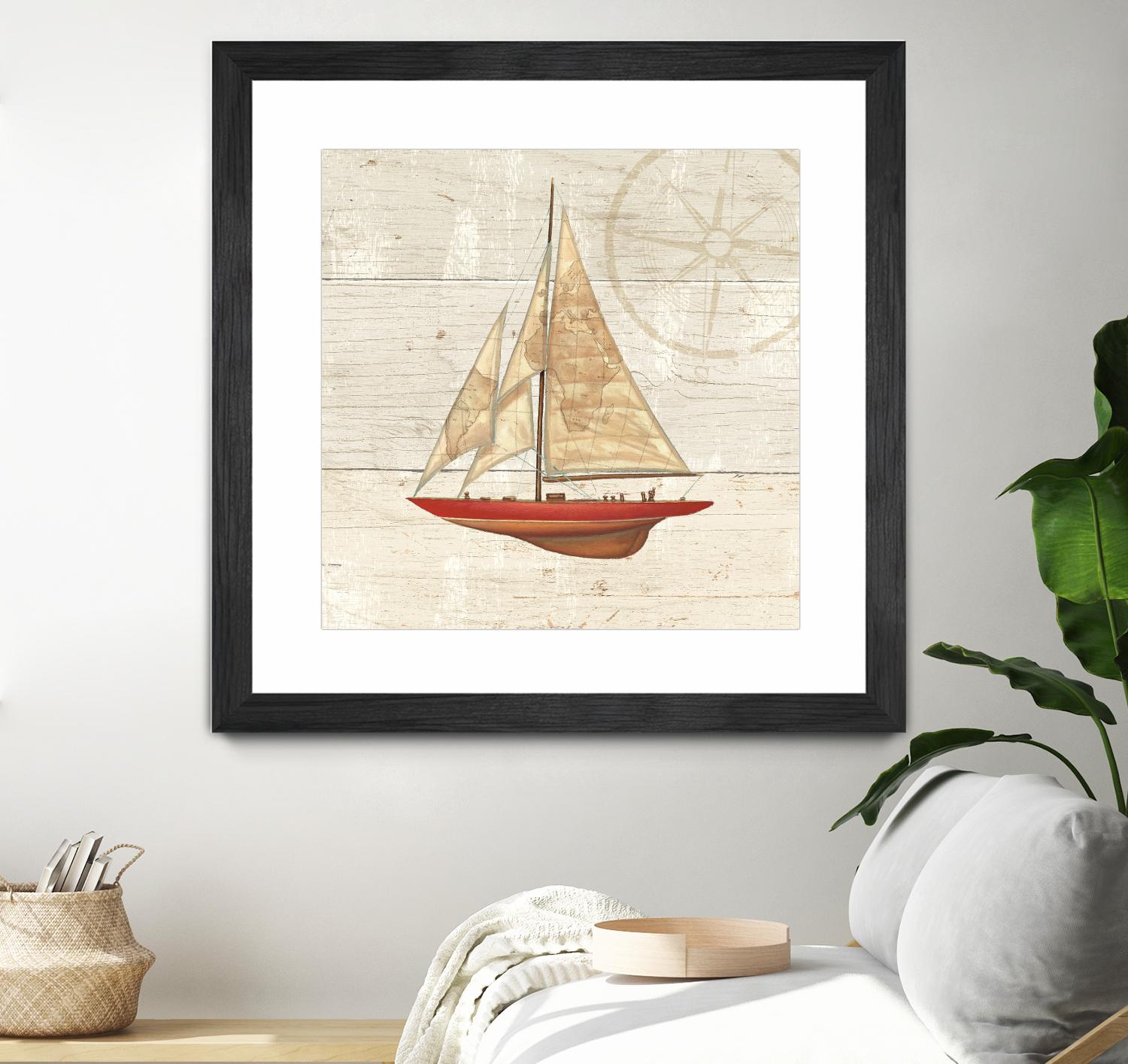 Nautique II by James Wiens on GIANT ART - beige nautical