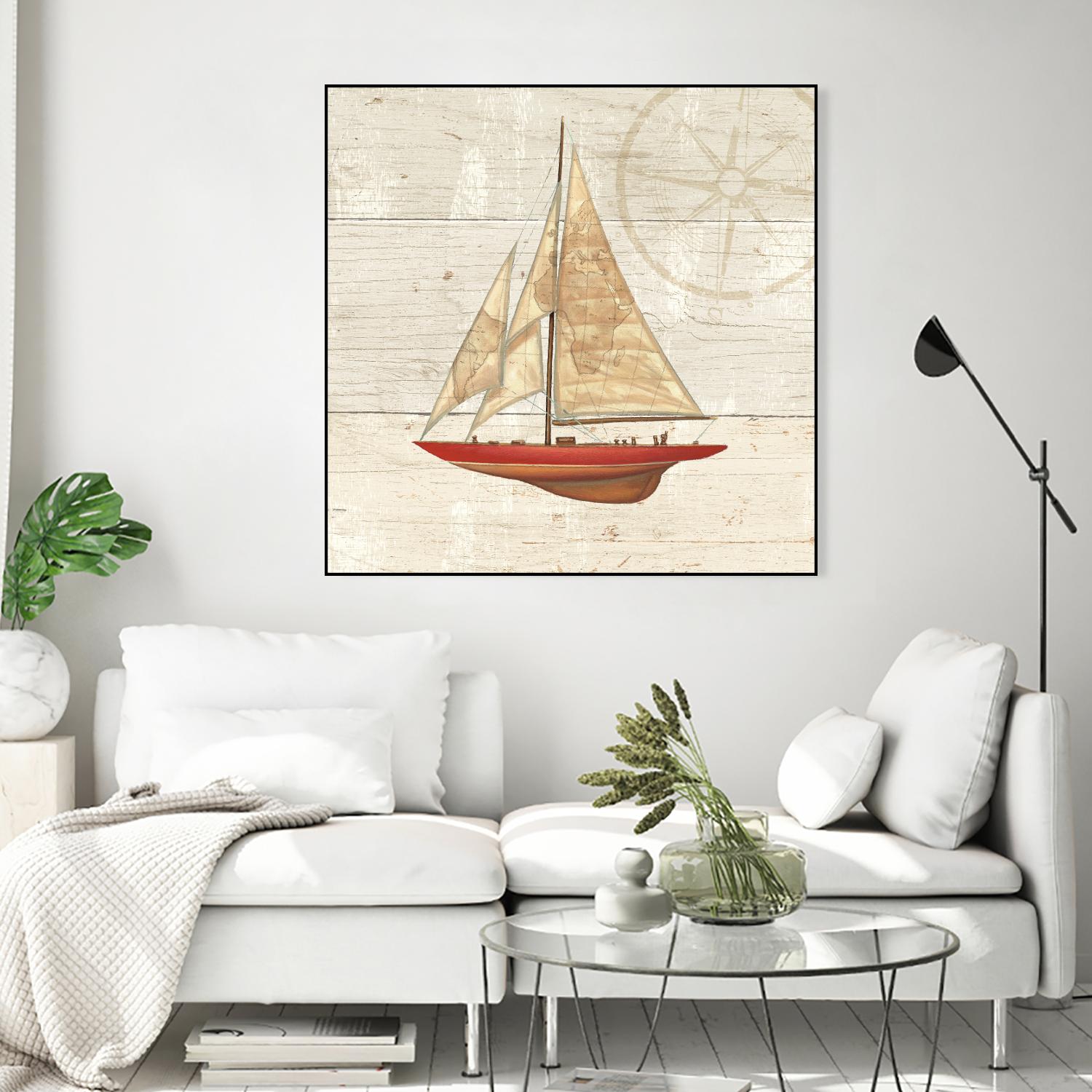 Nautique II by James Wiens on GIANT ART - beige nautical
