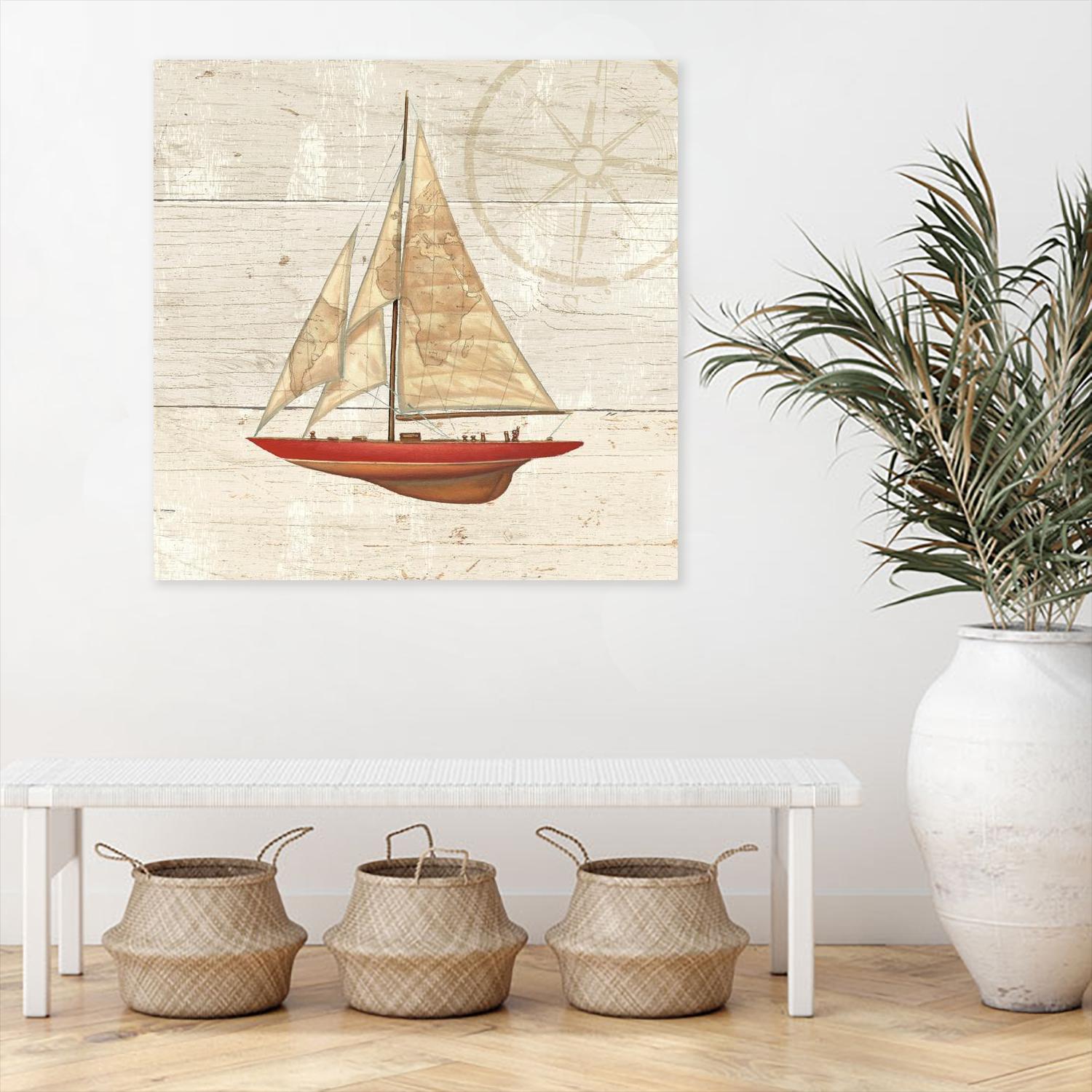 Nautique II by James Wiens on GIANT ART - beige costal canadien