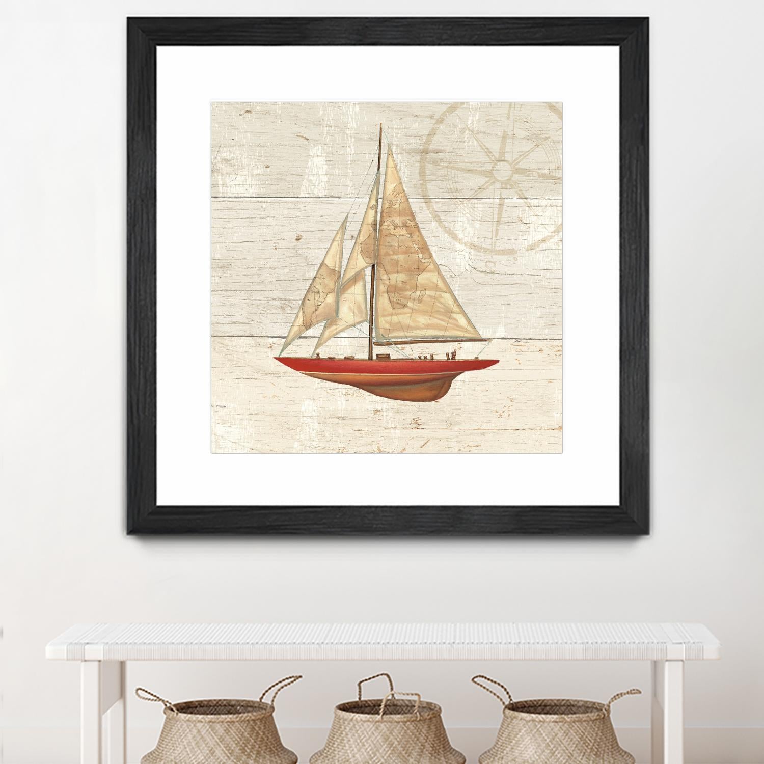 Nautique II by James Wiens on GIANT ART - beige nautical