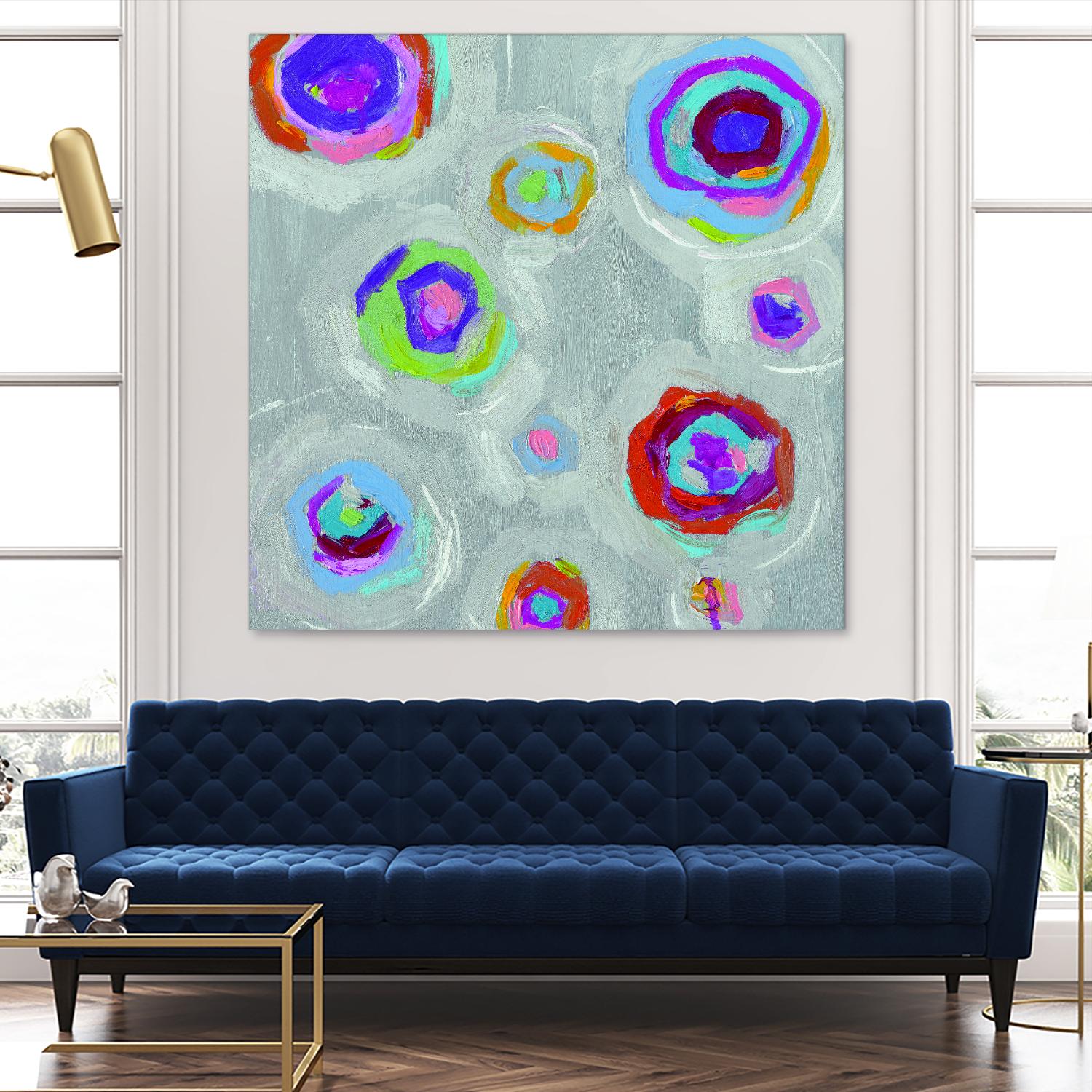 Frolic I Crop by Portfolio on GIANT ART - pink abstract