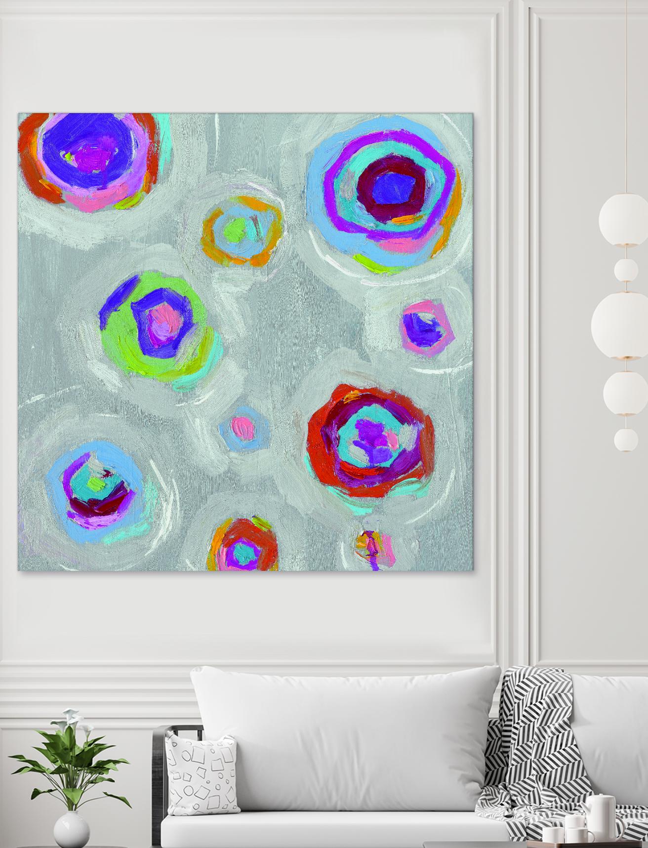 Frolic I Crop by Portfolio on GIANT ART - pink abstract