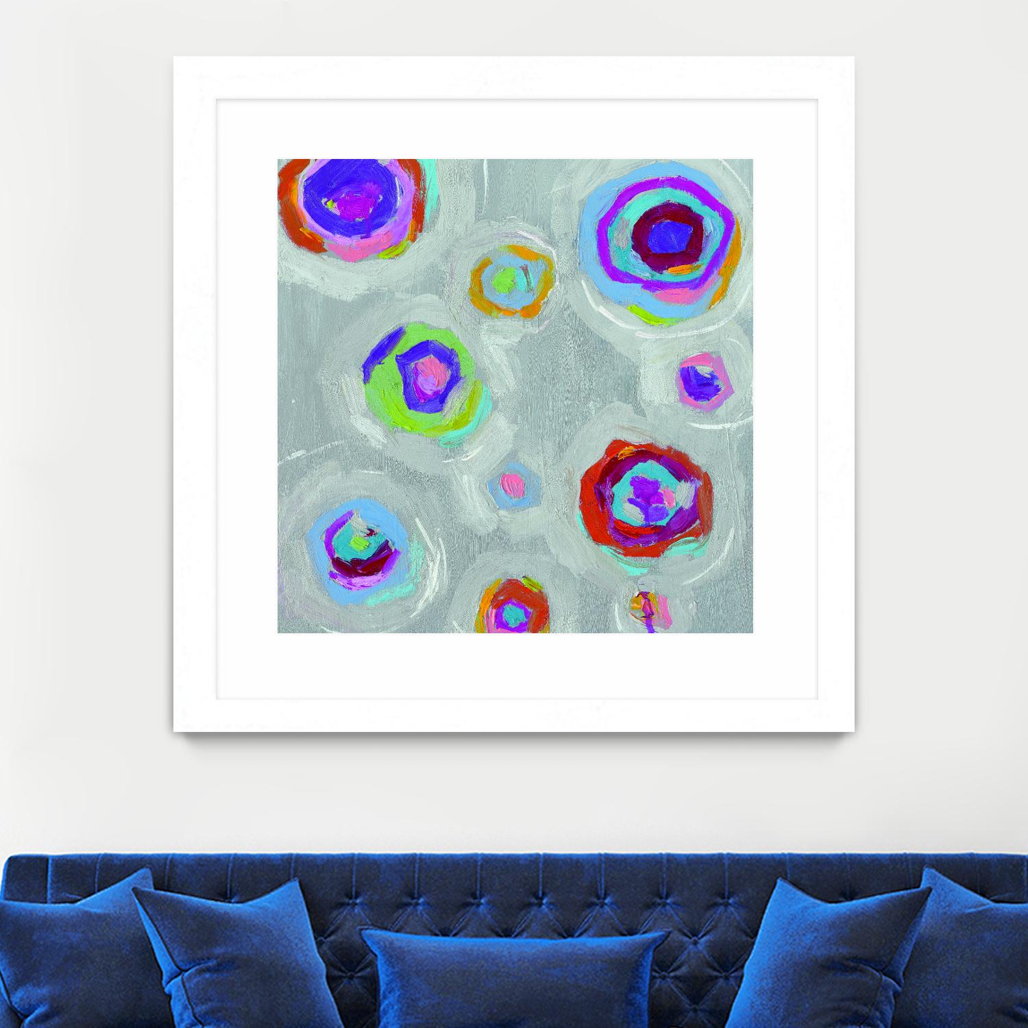 Frolic I Crop by Portfolio on GIANT ART - pink abstract