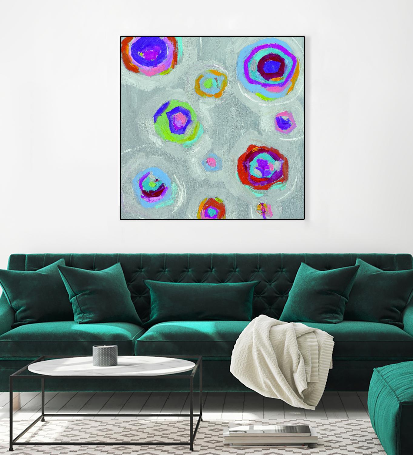 Frolic I Crop by Portfolio on GIANT ART - pink abstract