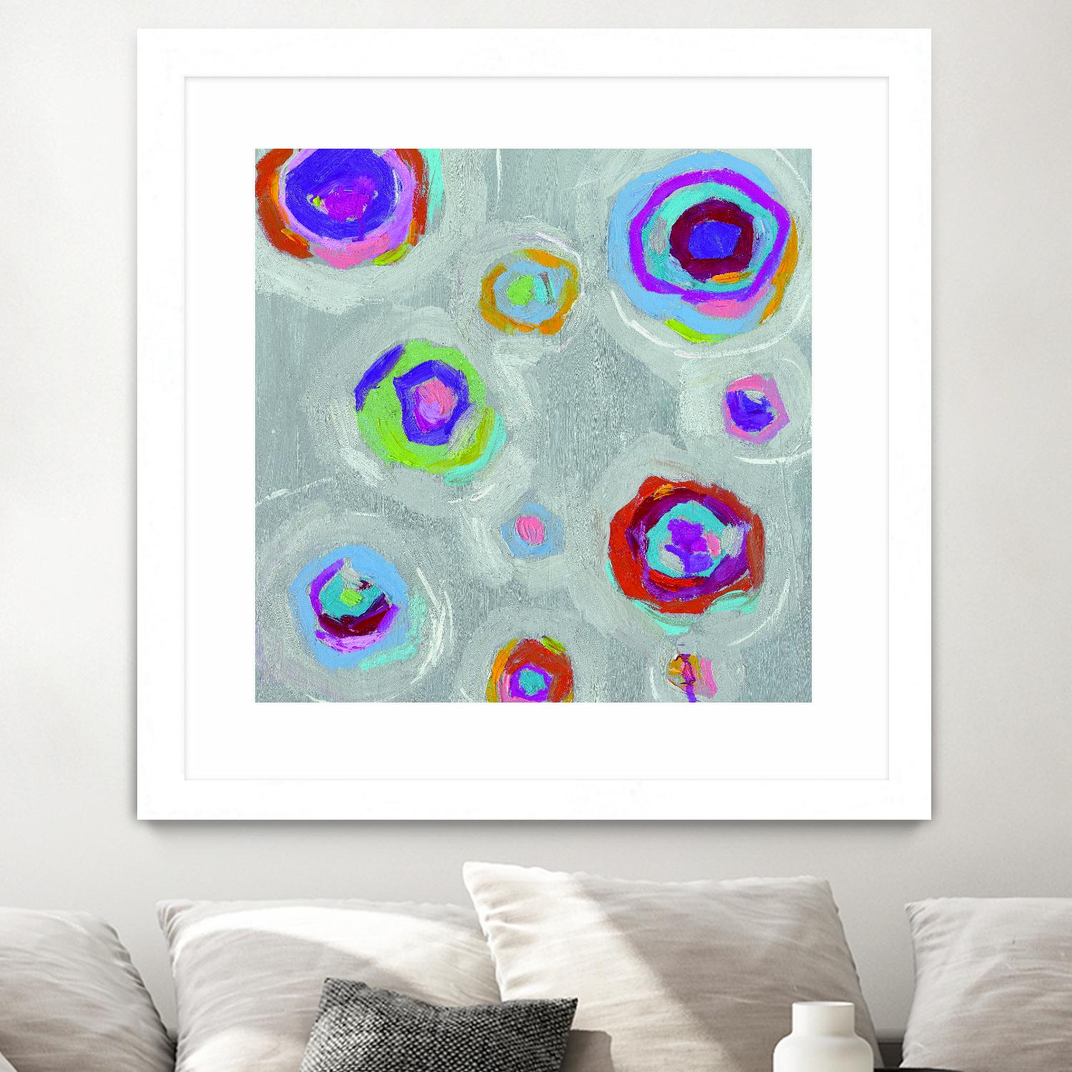 Frolic I Crop by Portfolio on GIANT ART - pink abstract