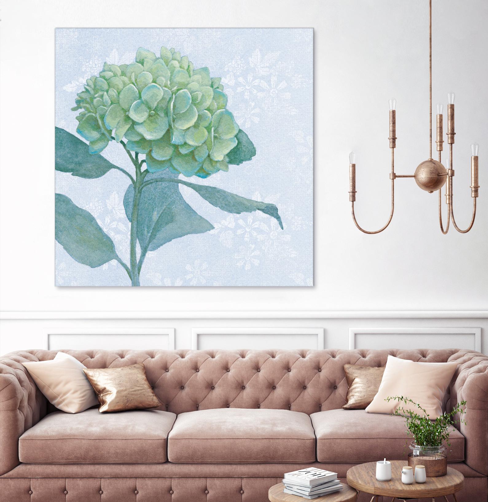 Blue Hydrangea I by Beth Grove on GIANT ART - green floral