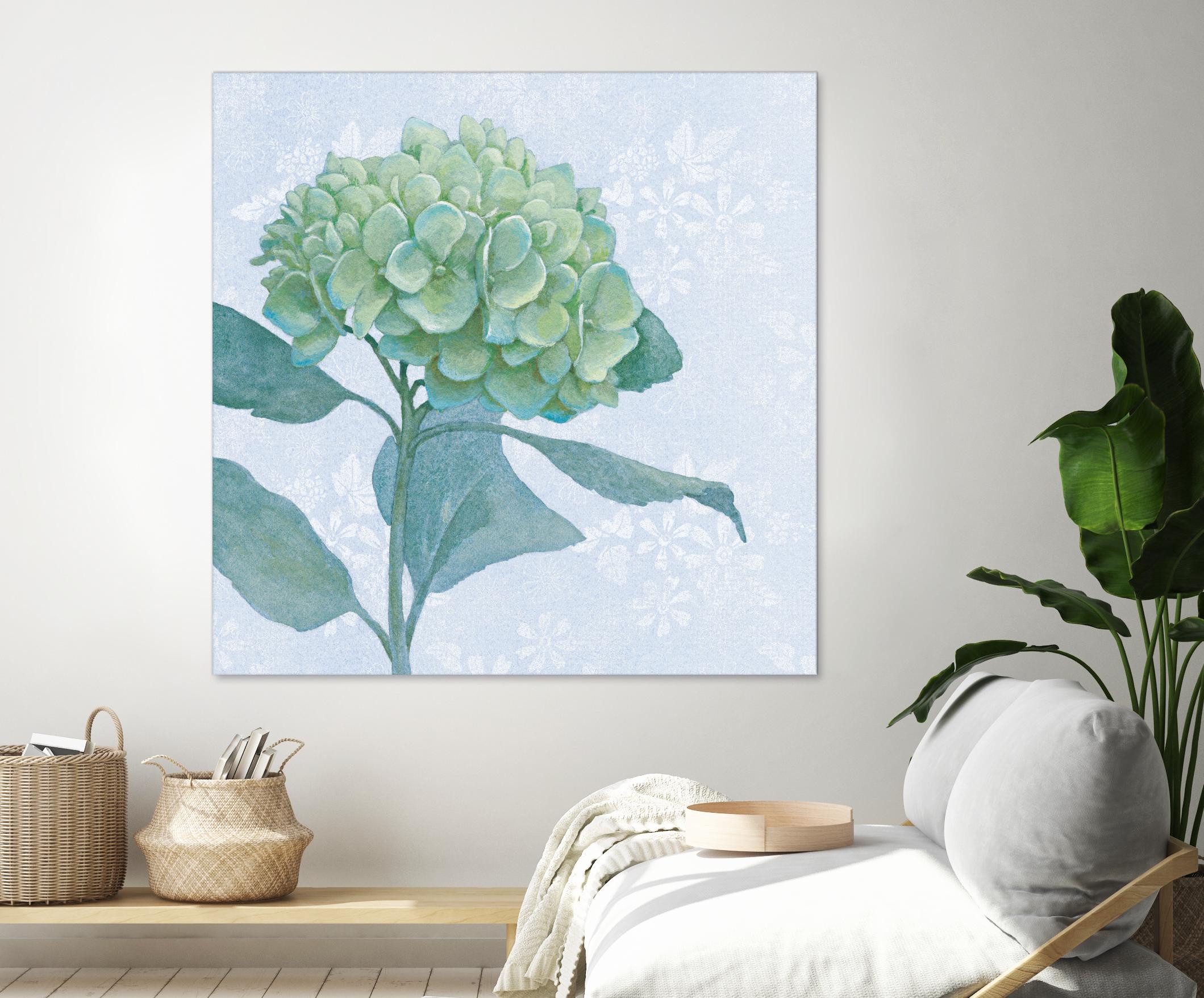 Blue Hydrangea I by Beth Grove on GIANT ART - green floral