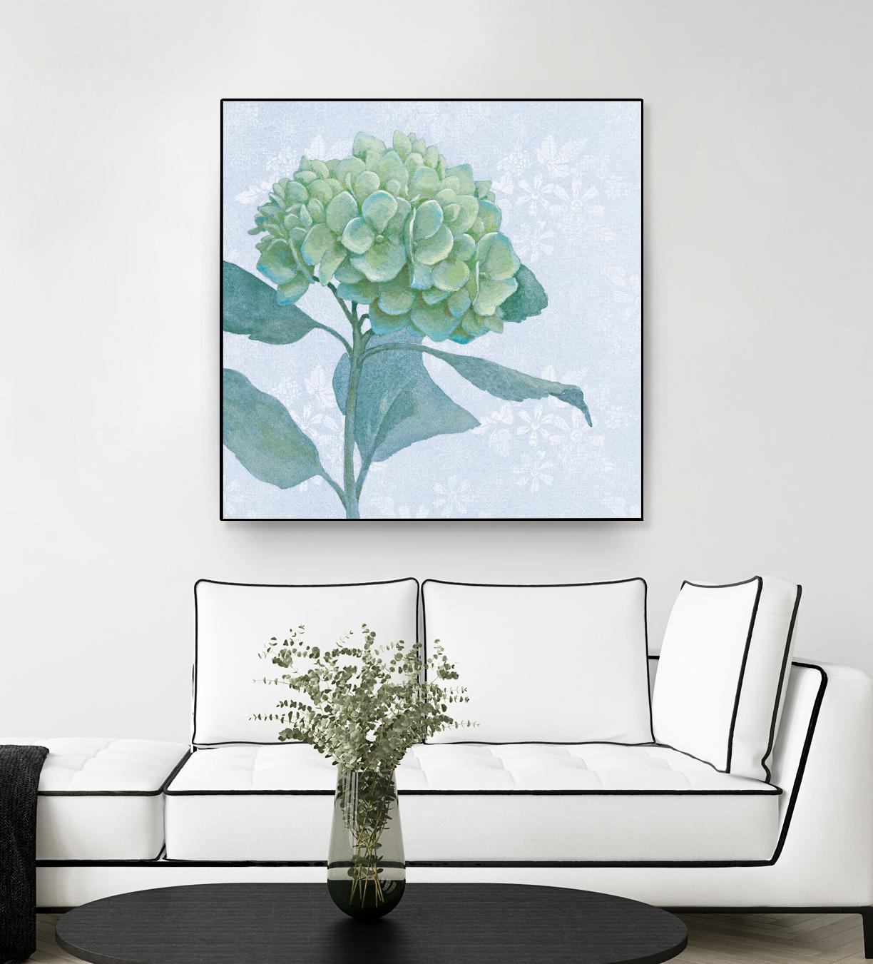 Blue Hydrangea I by Beth Grove on GIANT ART - green floral