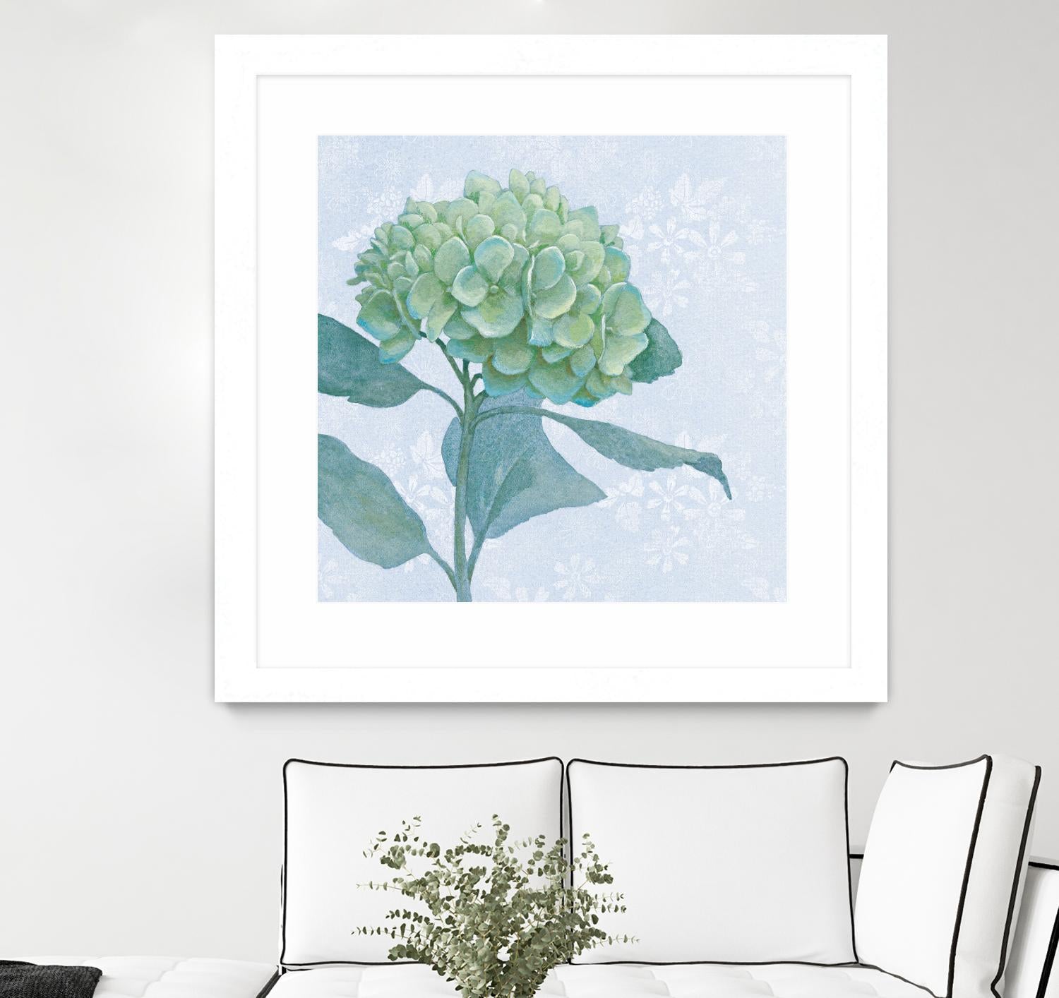 Blue Hydrangea I by Beth Grove on GIANT ART - green floral