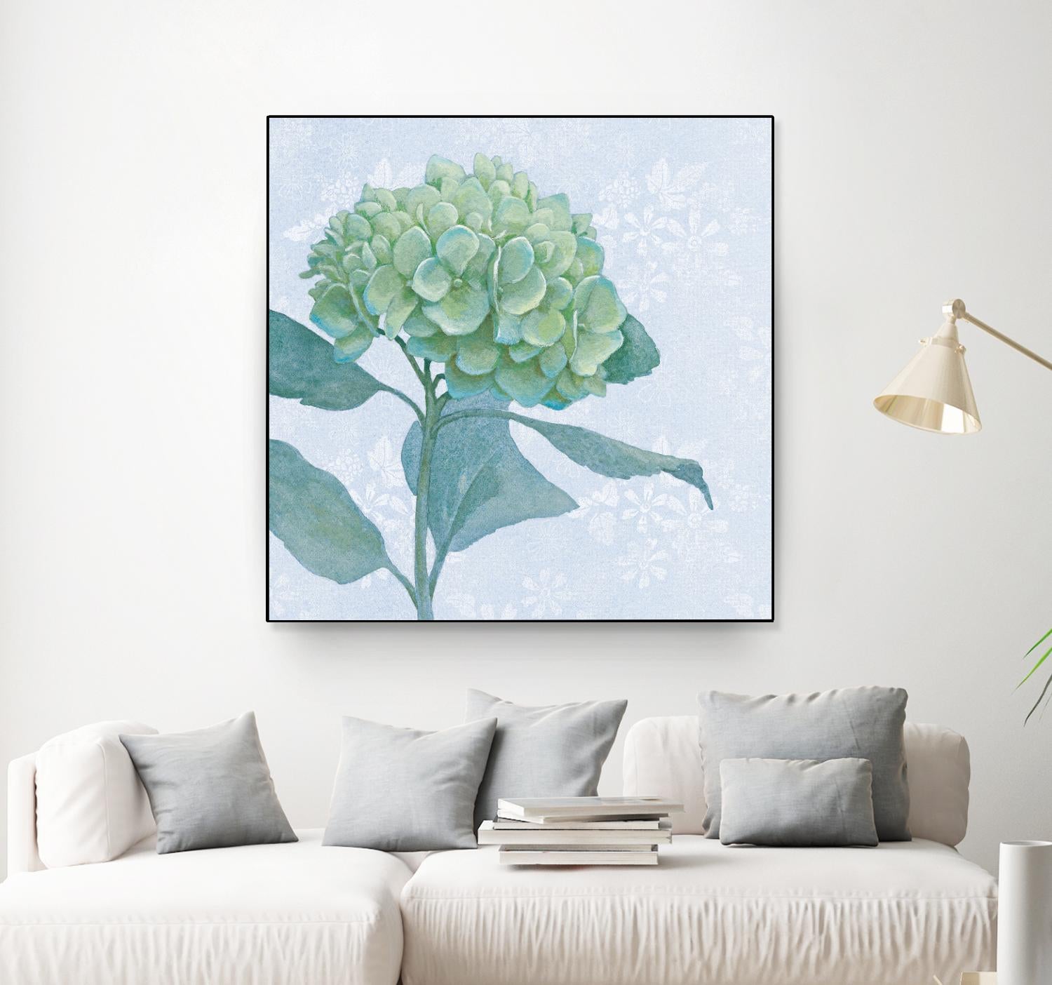 Blue Hydrangea I by Beth Grove on GIANT ART - green floral