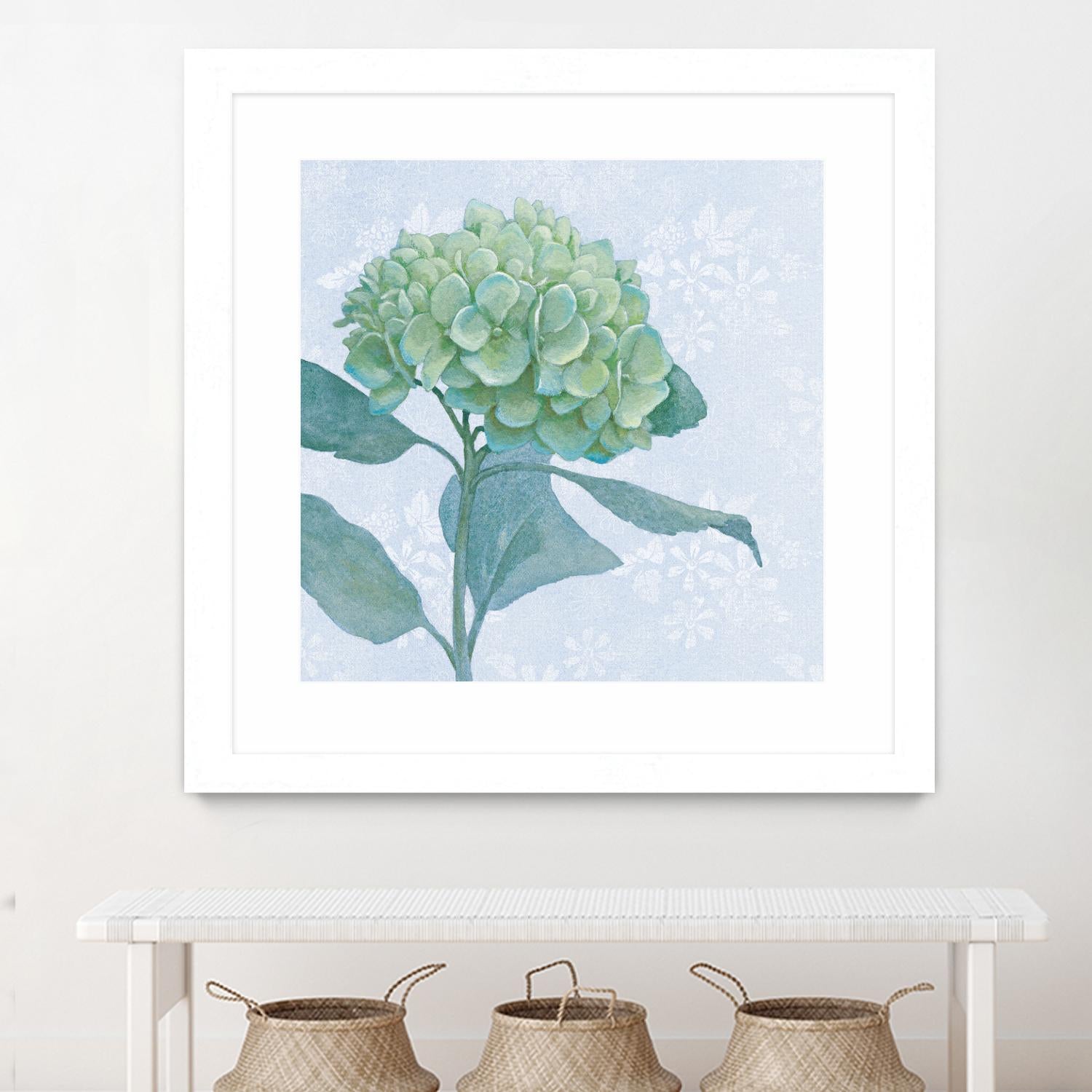 Blue Hydrangea I by Beth Grove on GIANT ART - green floral