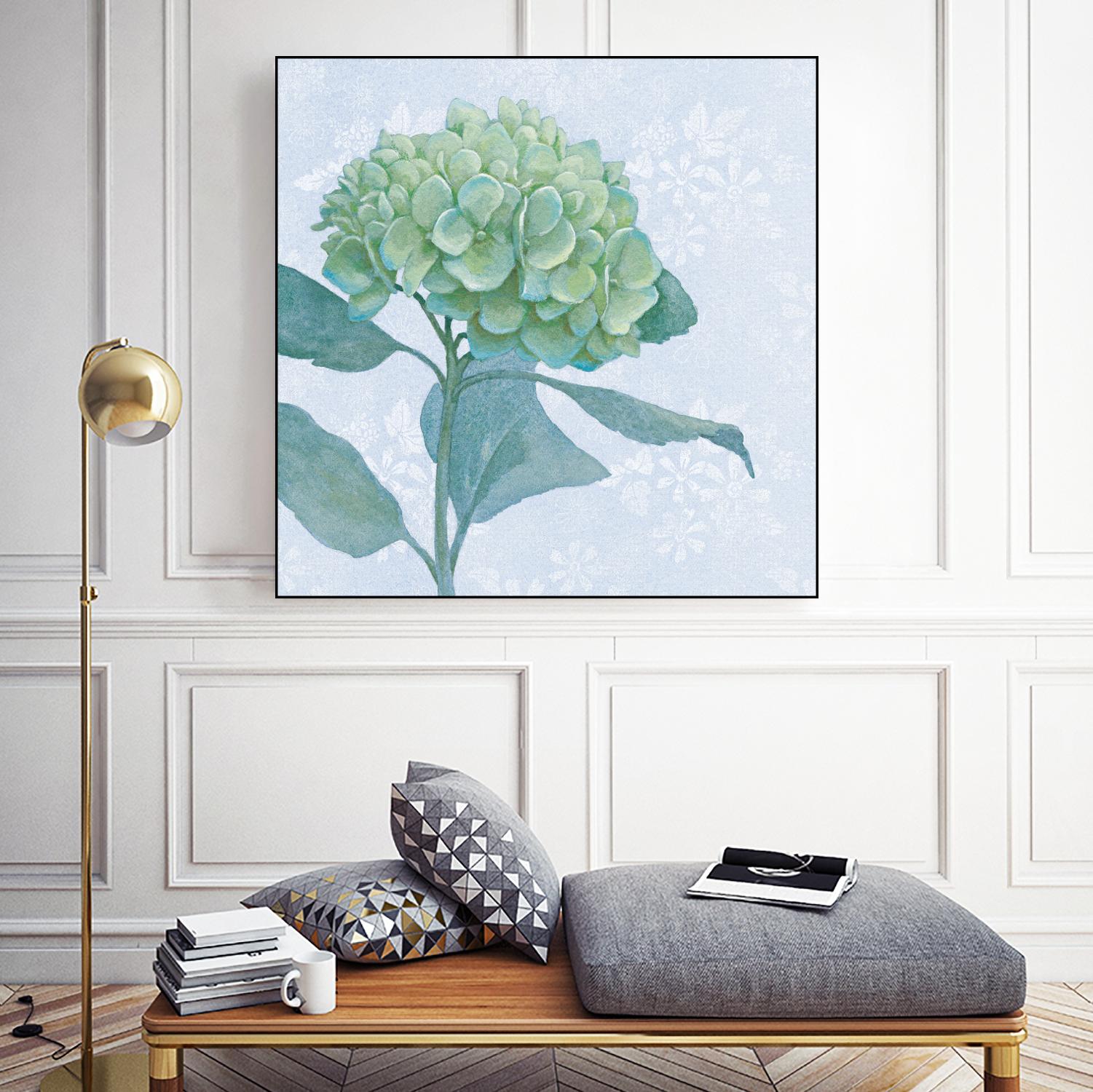 Blue Hydrangea I by Beth Grove on GIANT ART - green floral
