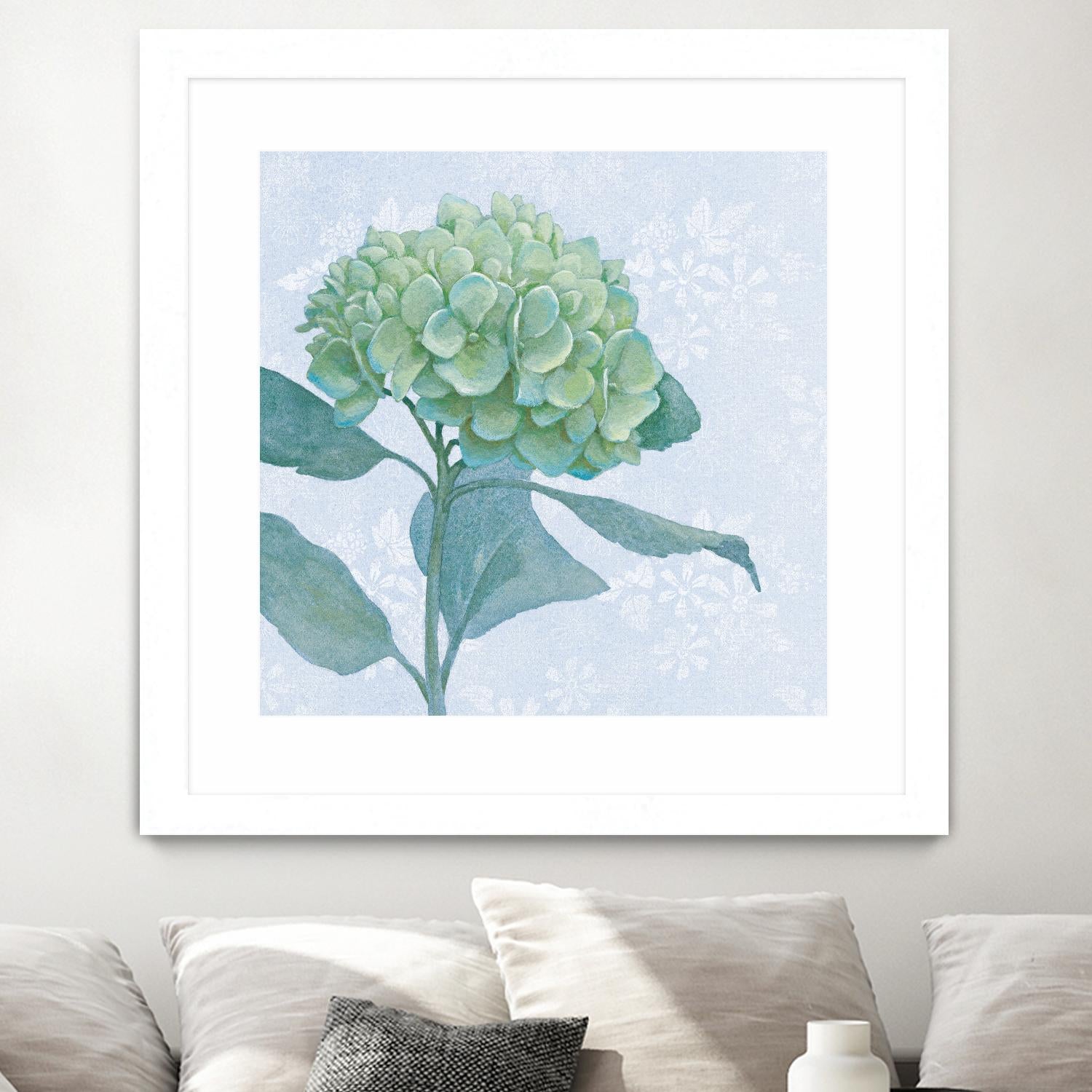Blue Hydrangea I by Beth Grove on GIANT ART - green floral
