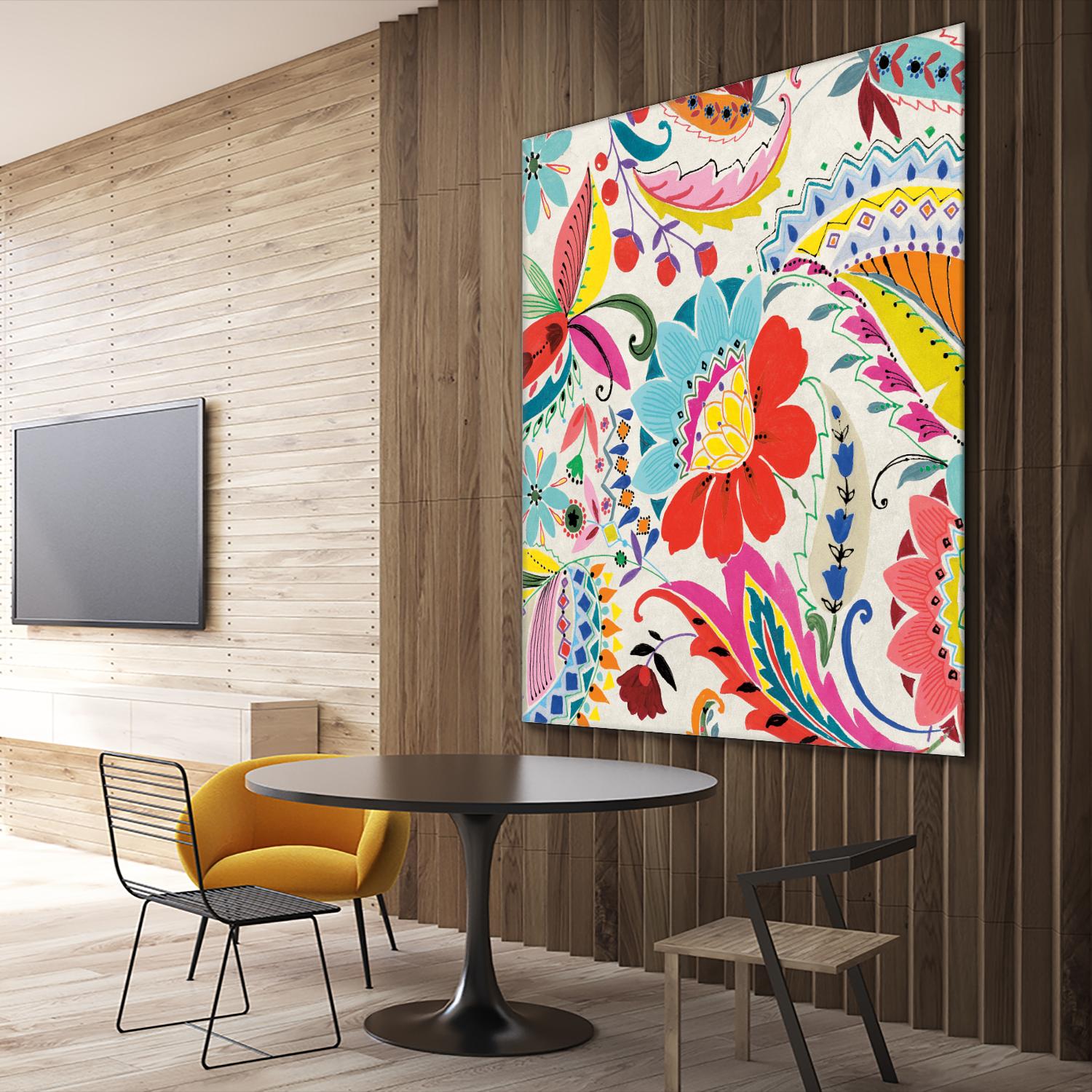 Boho Paisley II by Portfolio on GIANT ART - blue floral