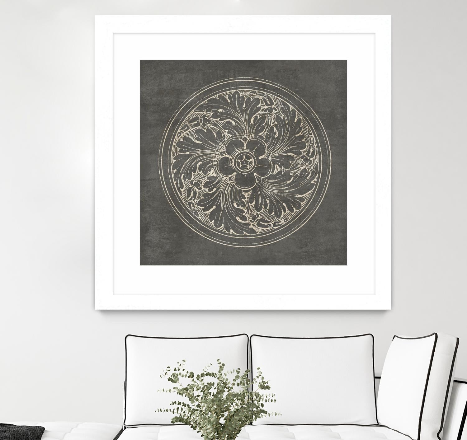 Rosette II Gray by Portfolio on GIANT ART - grey contemporary